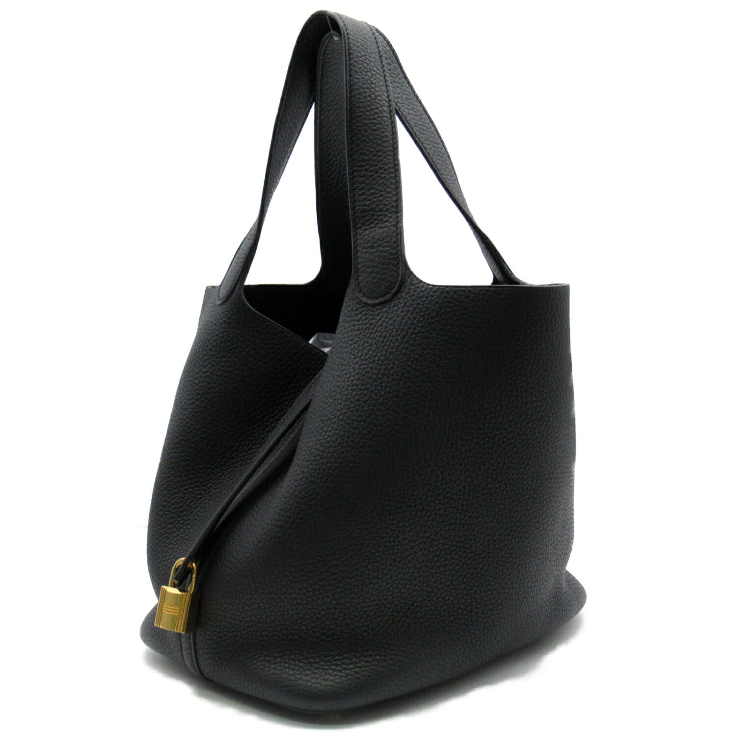 Hermes Picotin Lock MM Black Handbag Calf Leather