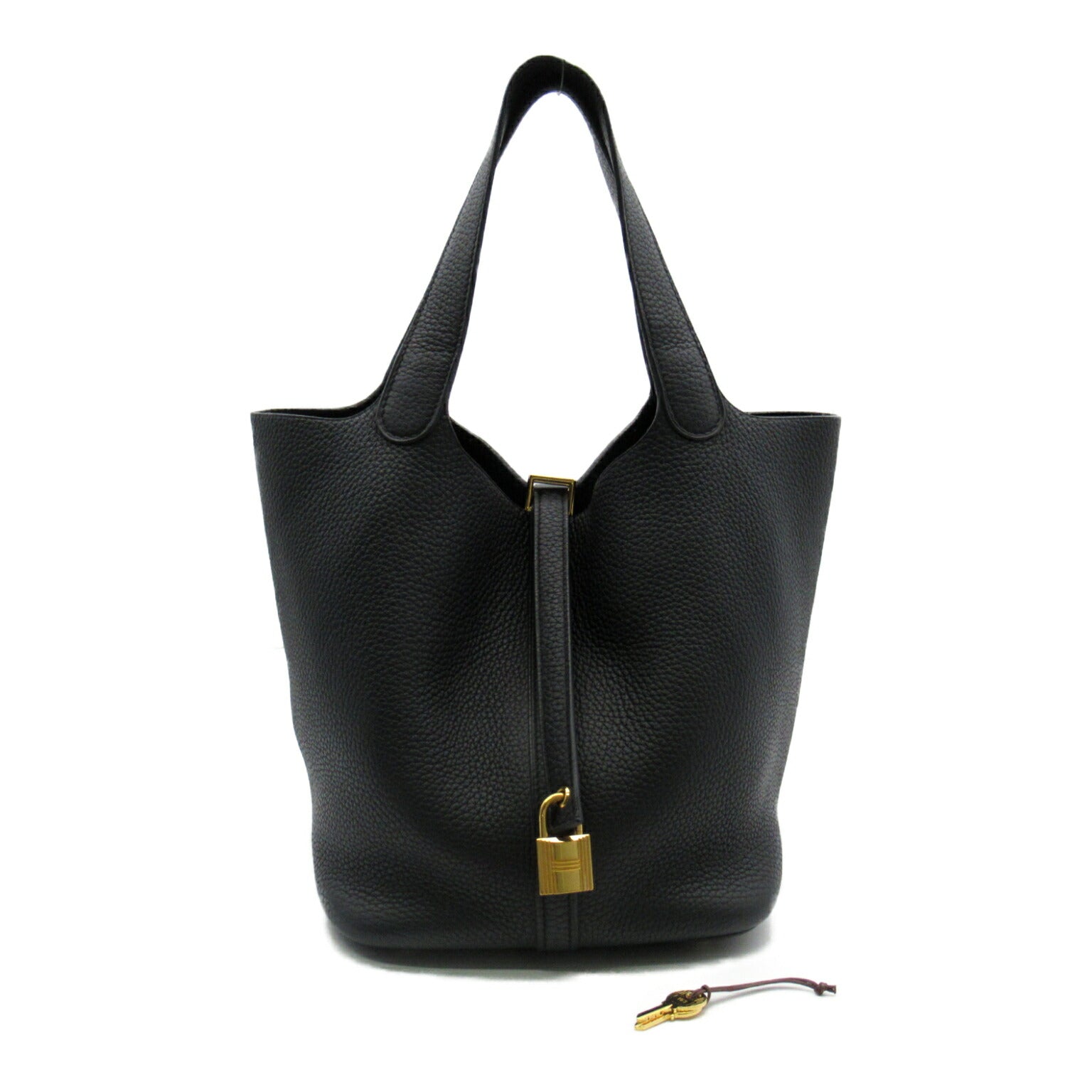 Hermes Picotin Lock MM Black Handbag Calf Leather