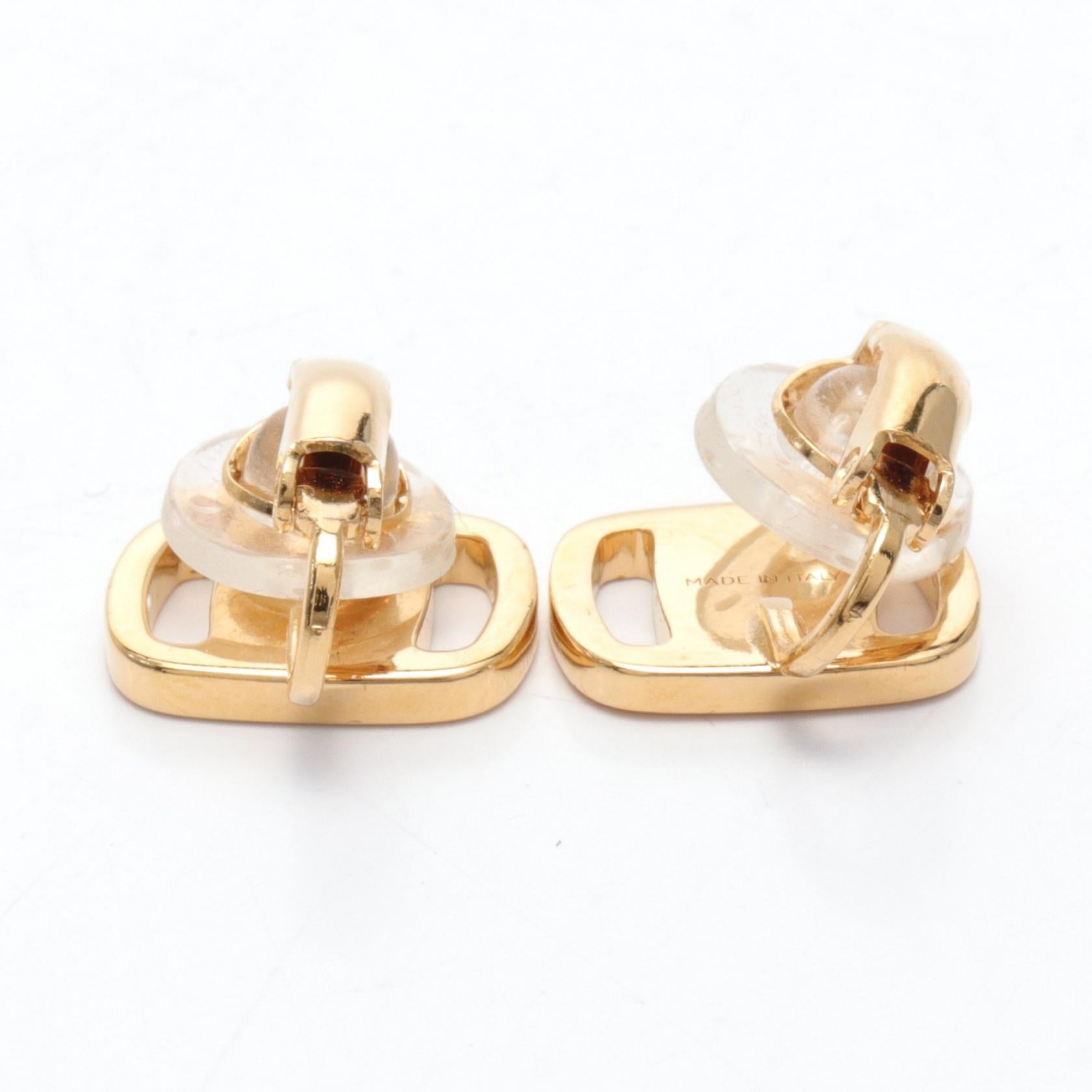 Salvatore Ferragamo Vara Earrings Gold Plated