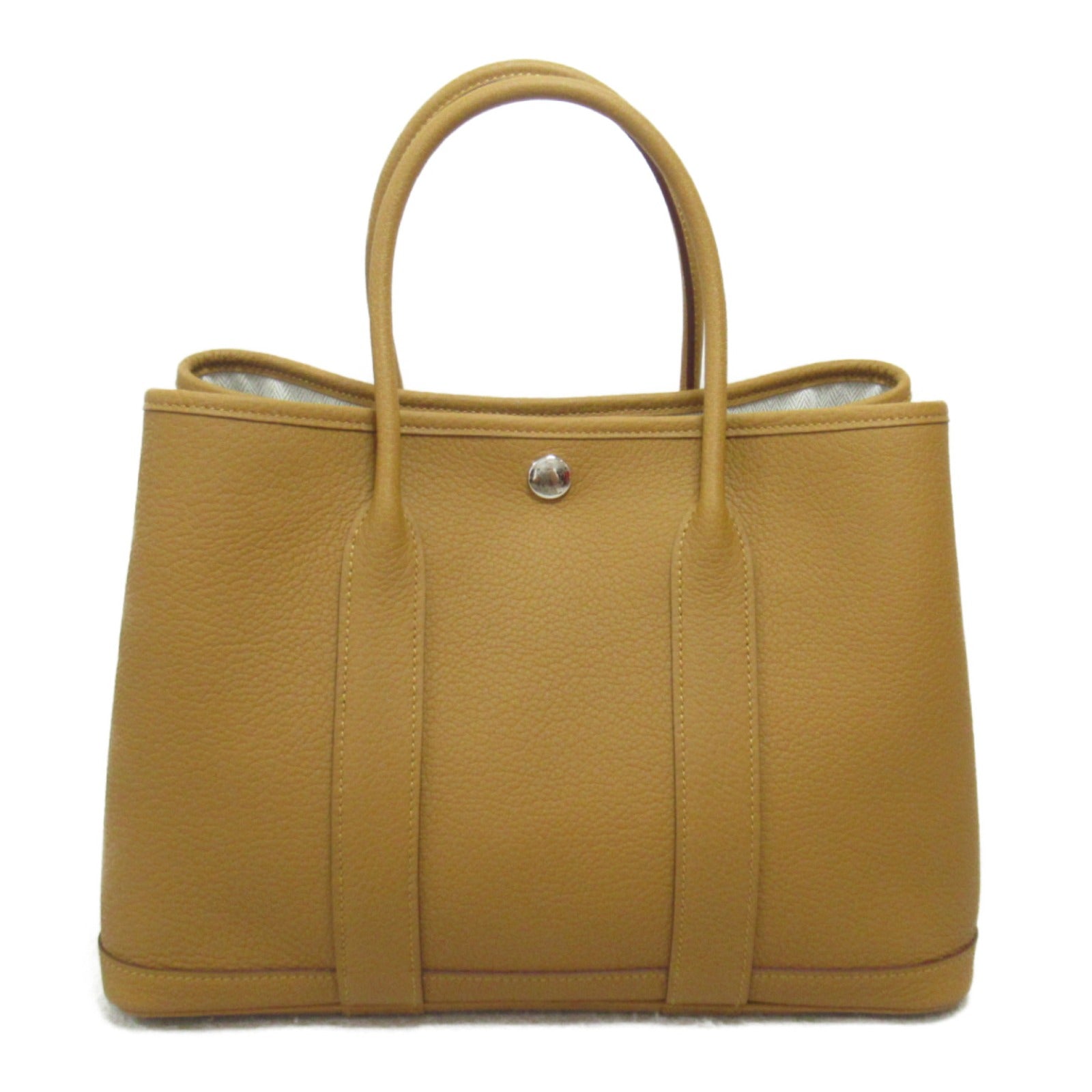 Hermes Garden TPM Biscuit Leather Tote Bag