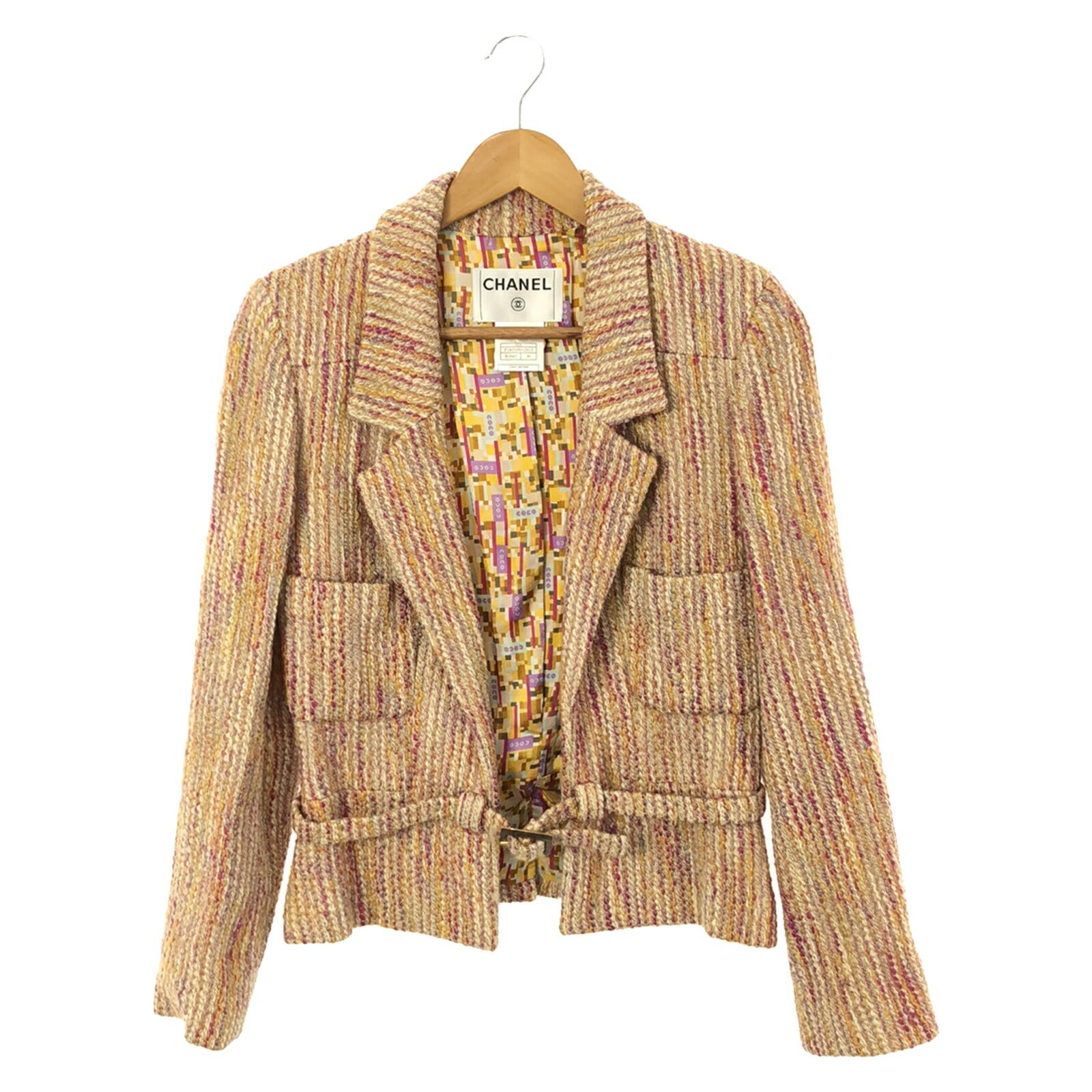 Chanel Wool Tailored Jacket Beige