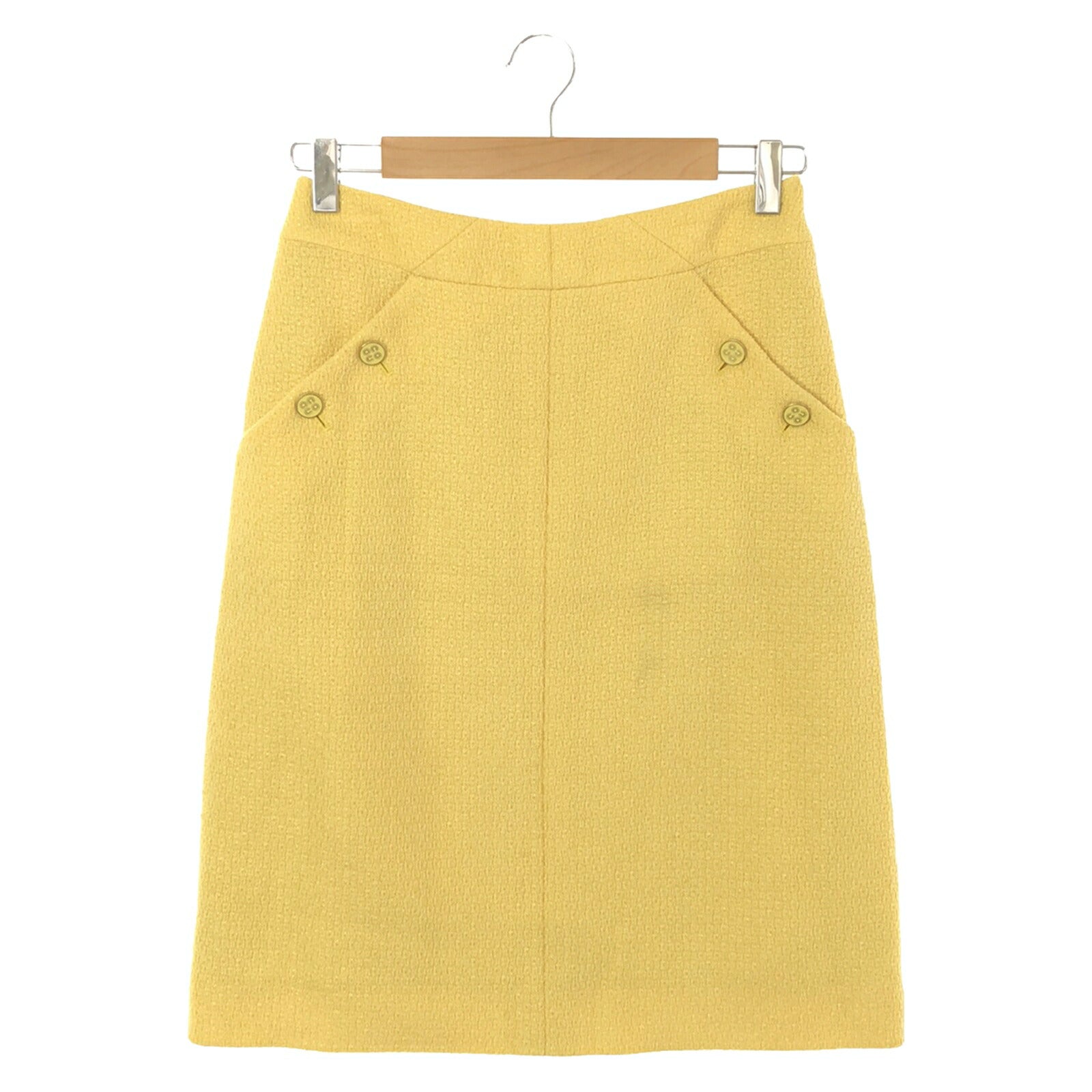 Chanel Wool Skirt Yellow P18109V10311