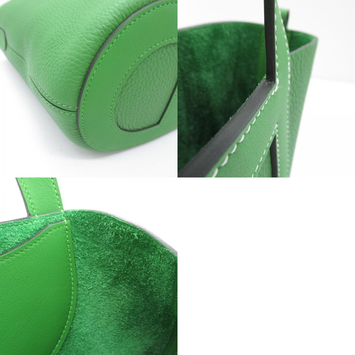 Hermes In The Loop 18 Leather Handbag Green