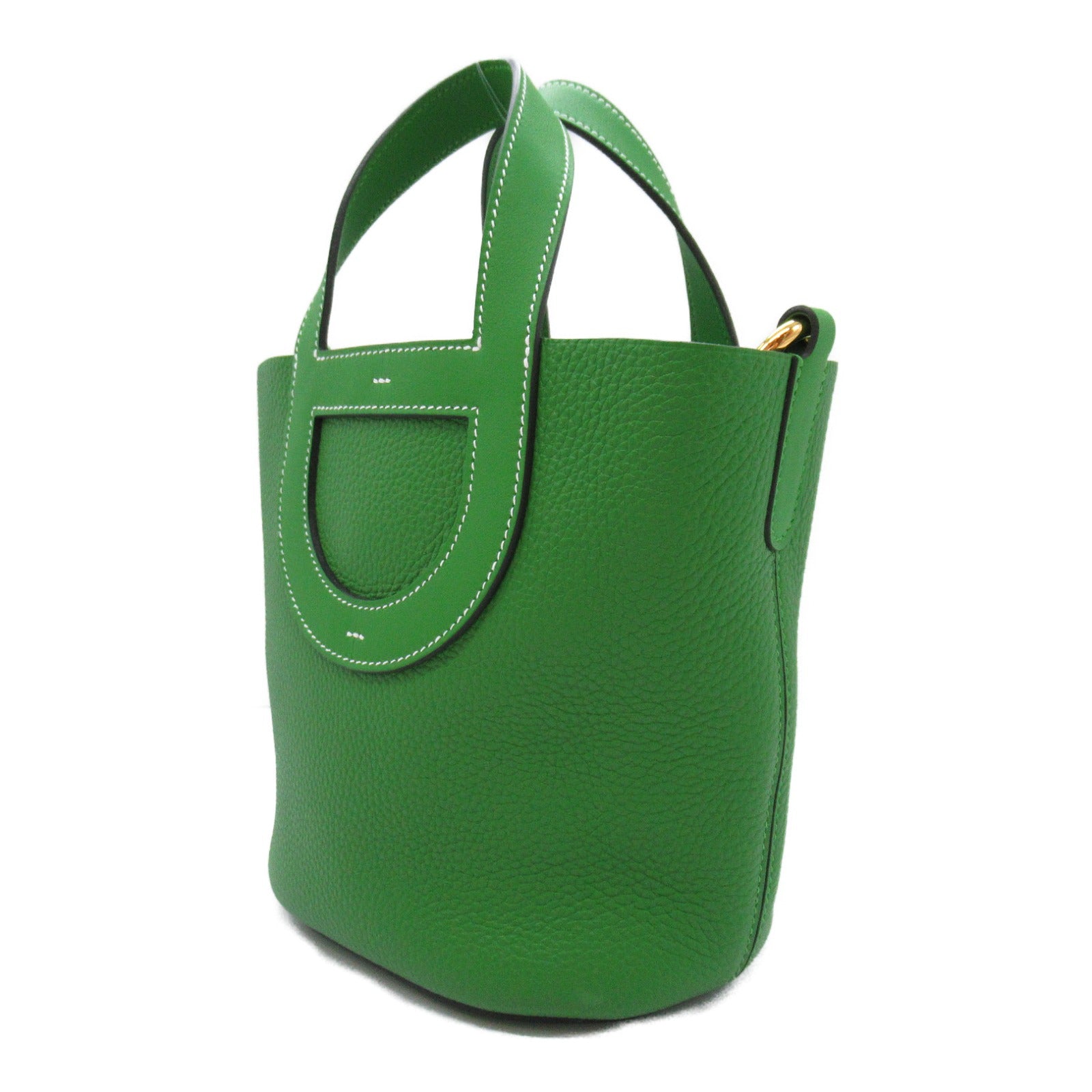 Hermes In The Loop 18 Leather Handbag Green