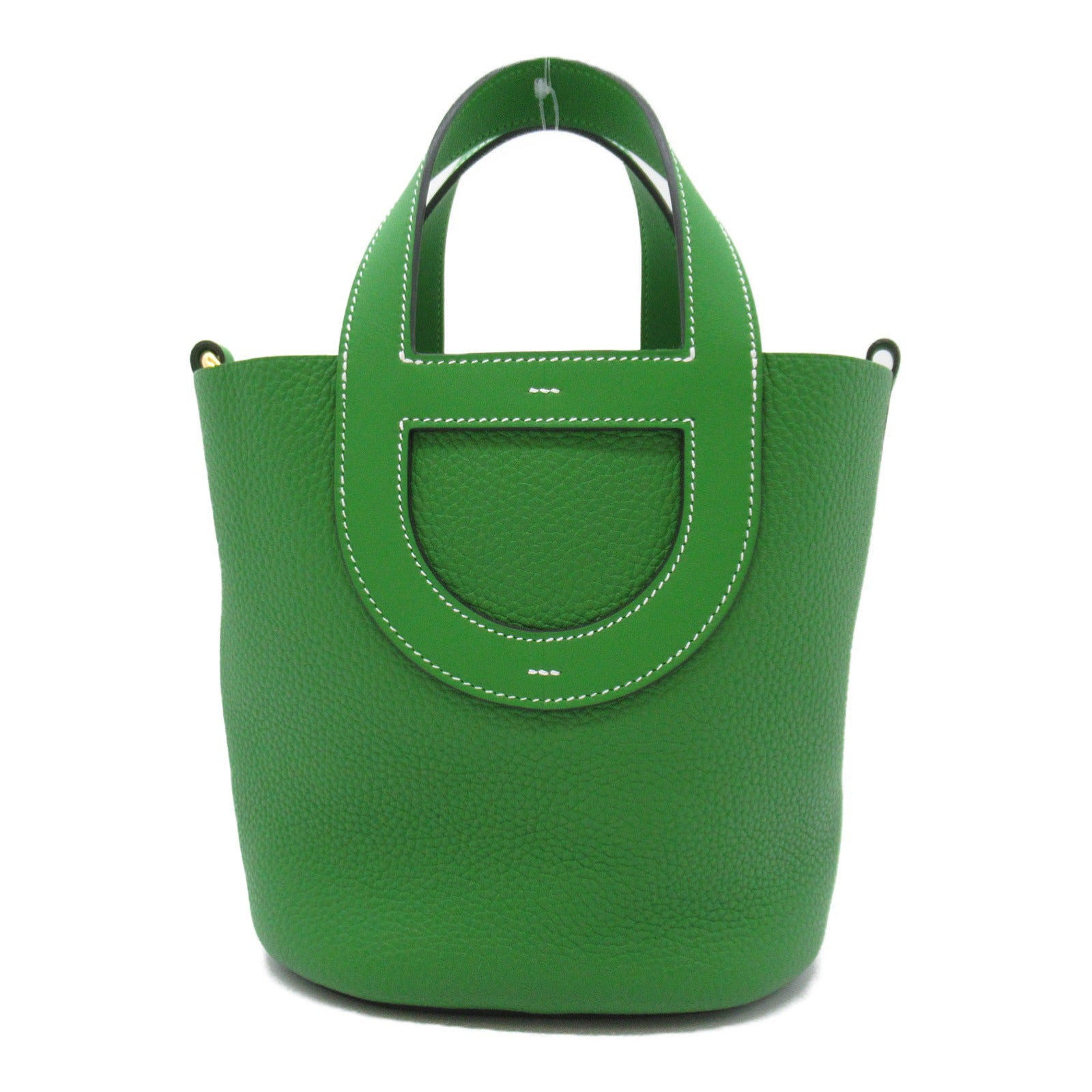 Hermes In The Loop 18 Leather Handbag Green