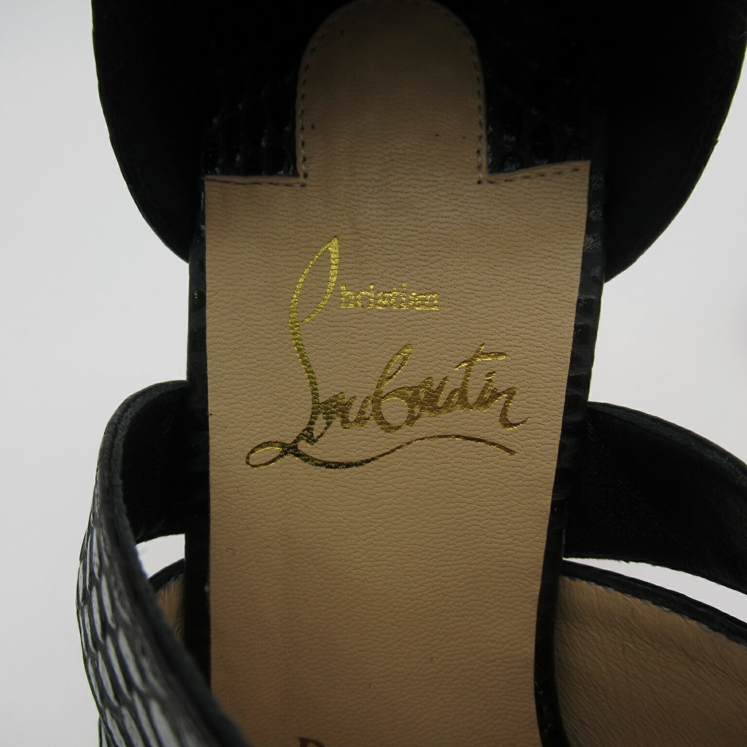 Christian Louboutin Leather Sandals Black