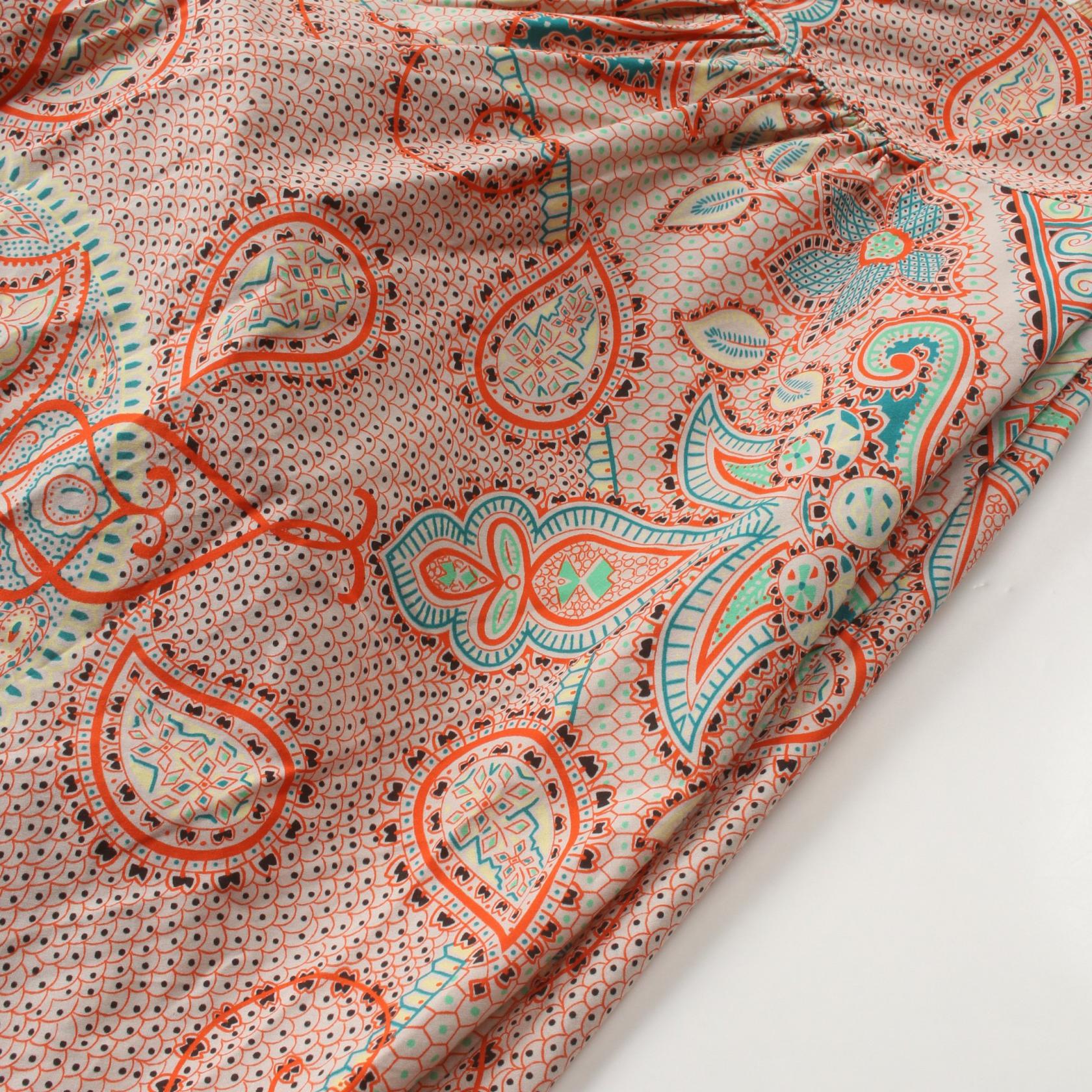 ETRO Cotton Skirt Orange Multicolor