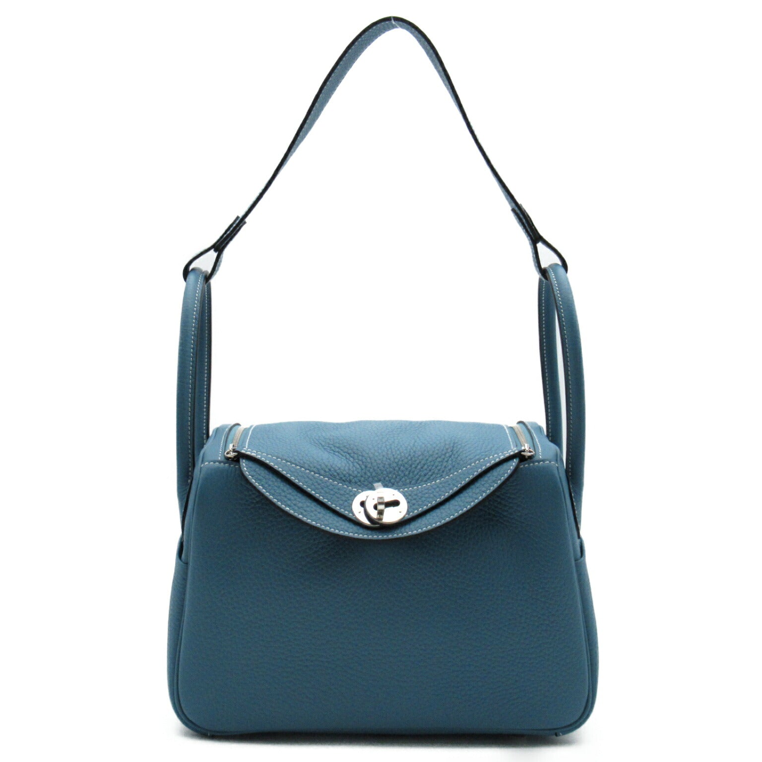 Hermes Lindy 26 Leather Shoulder Bag Blue