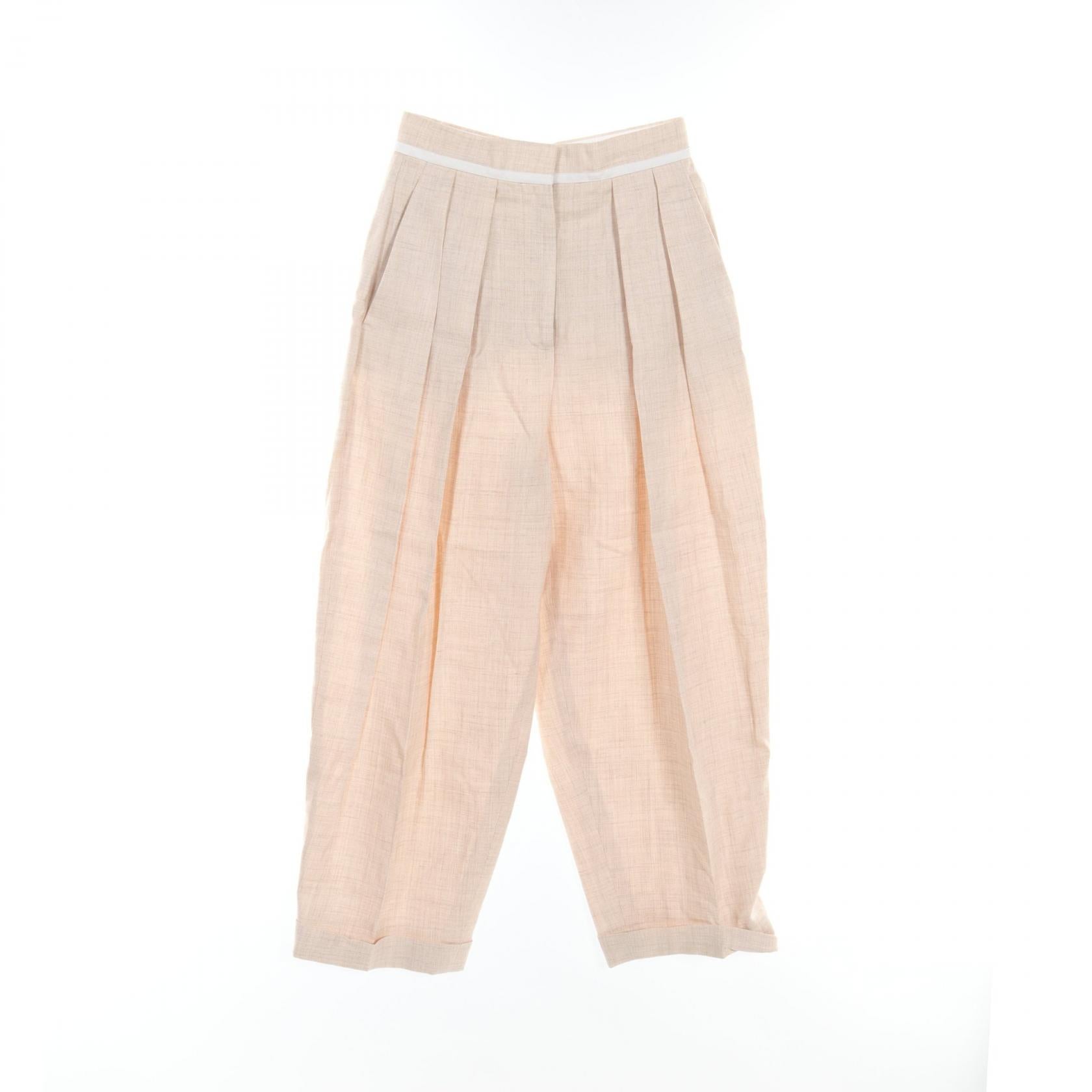 Stella McCartney Rayon Fabric Pants Beige