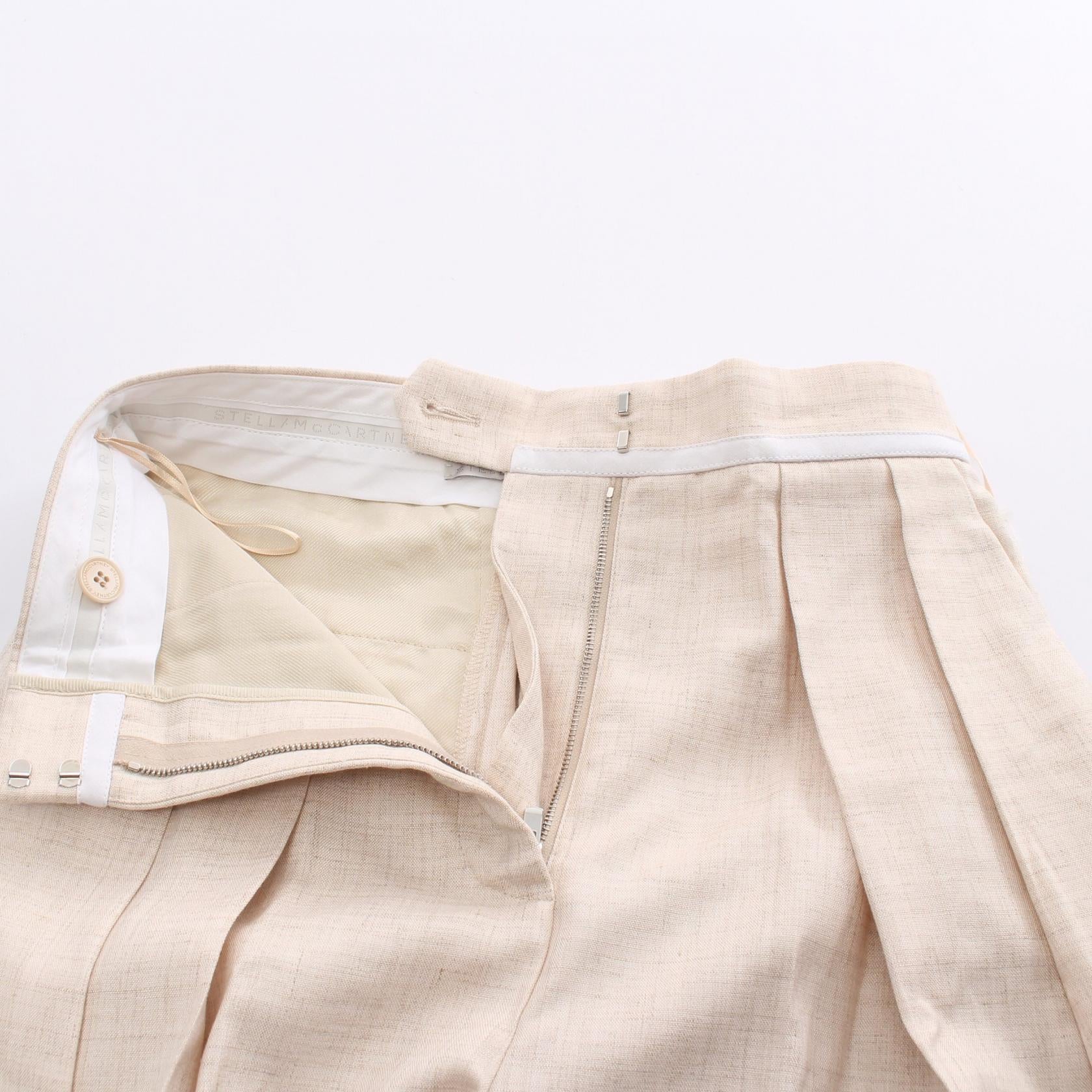 Stella McCartney Rayon Fabric Pants Beige