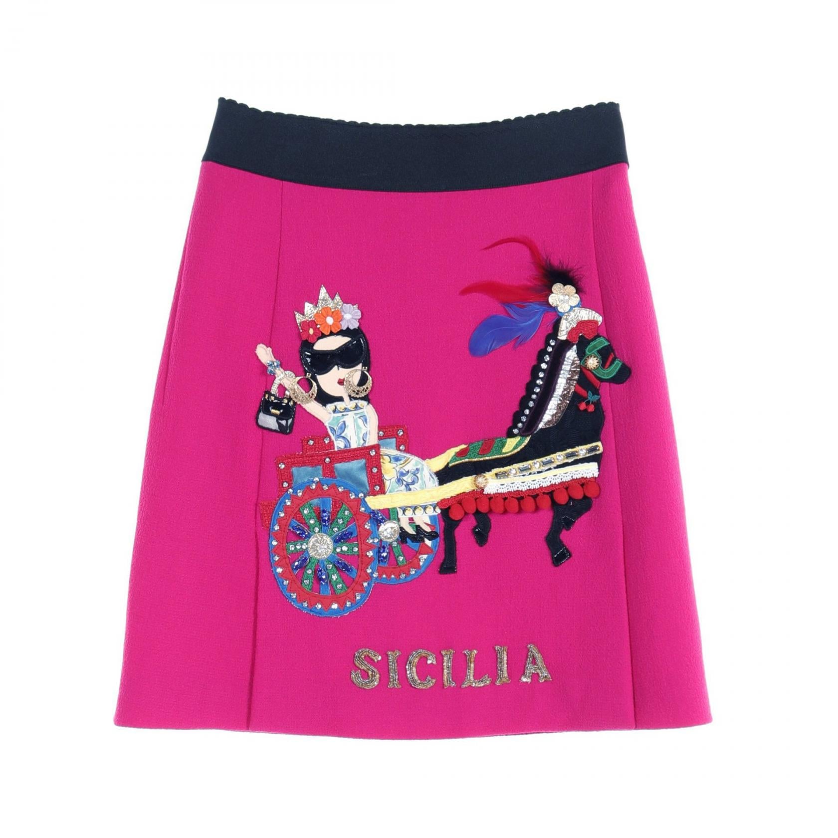 Dolce & Gabbana Wool Sicilia Skirt