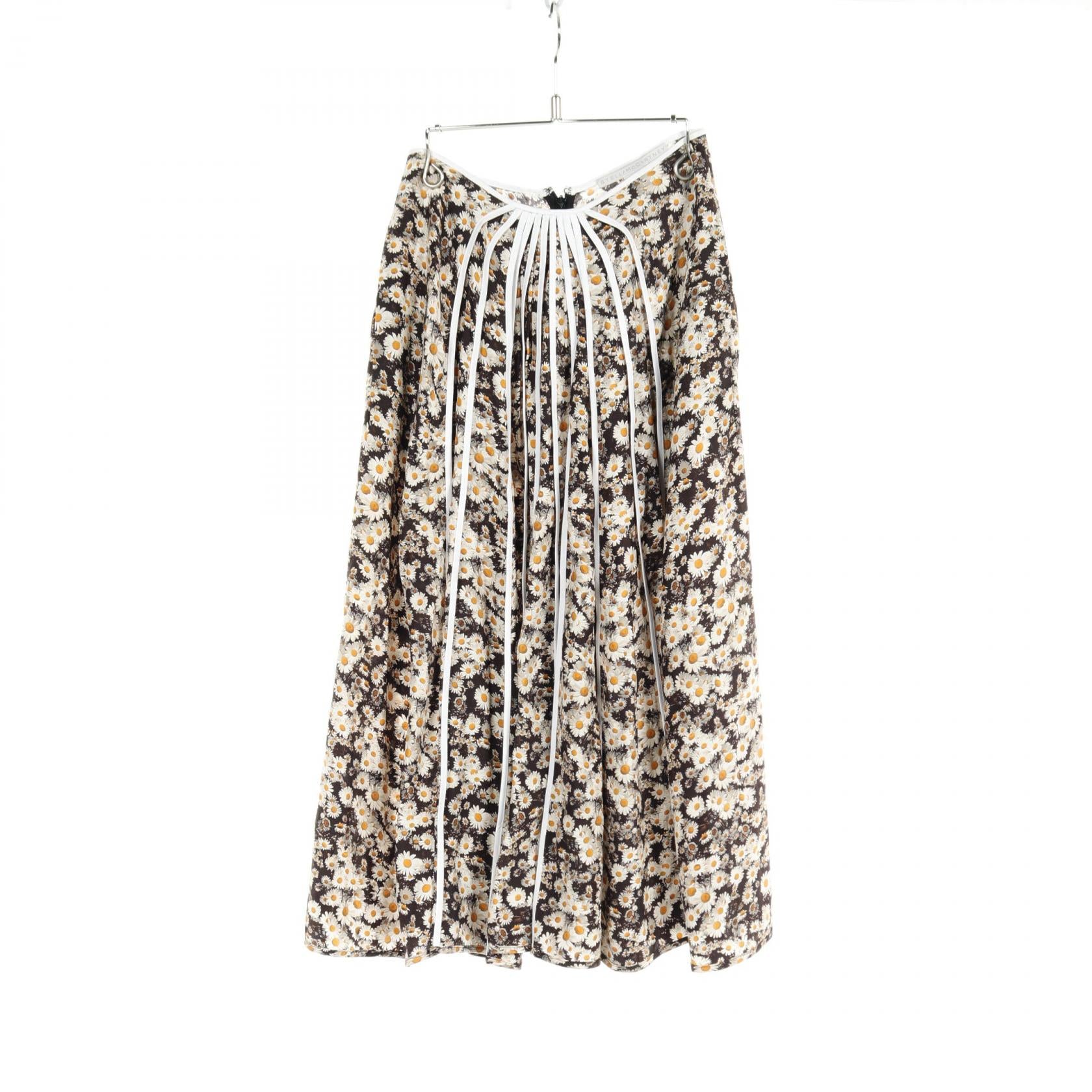 Stella McCartney Silk Skirt Brown Multi 600848