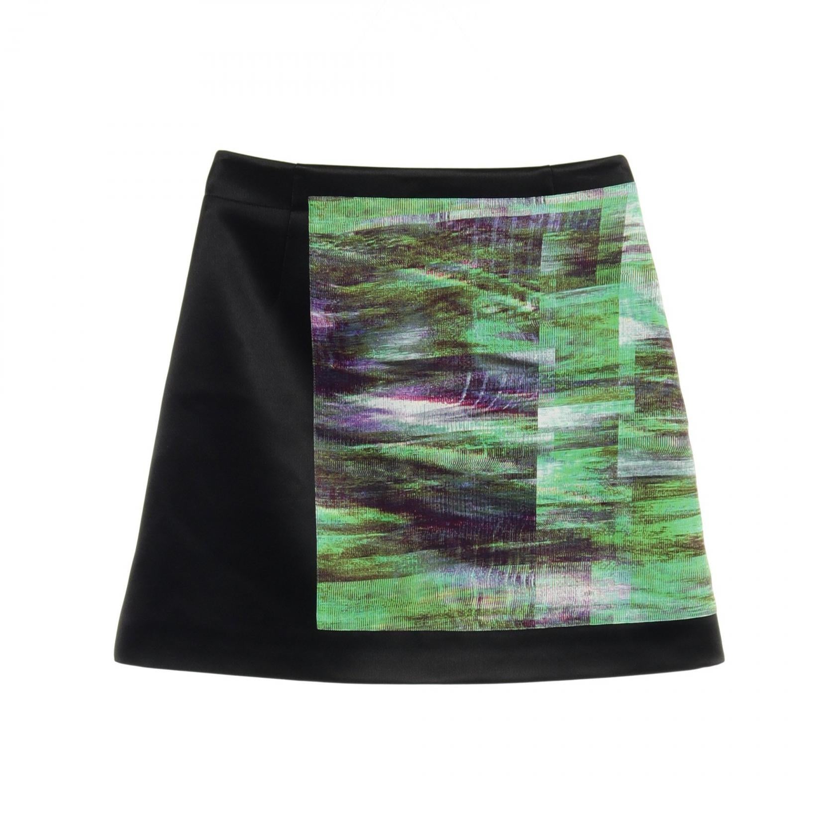 Alexander McQueen Skirt Acetate Black/Green