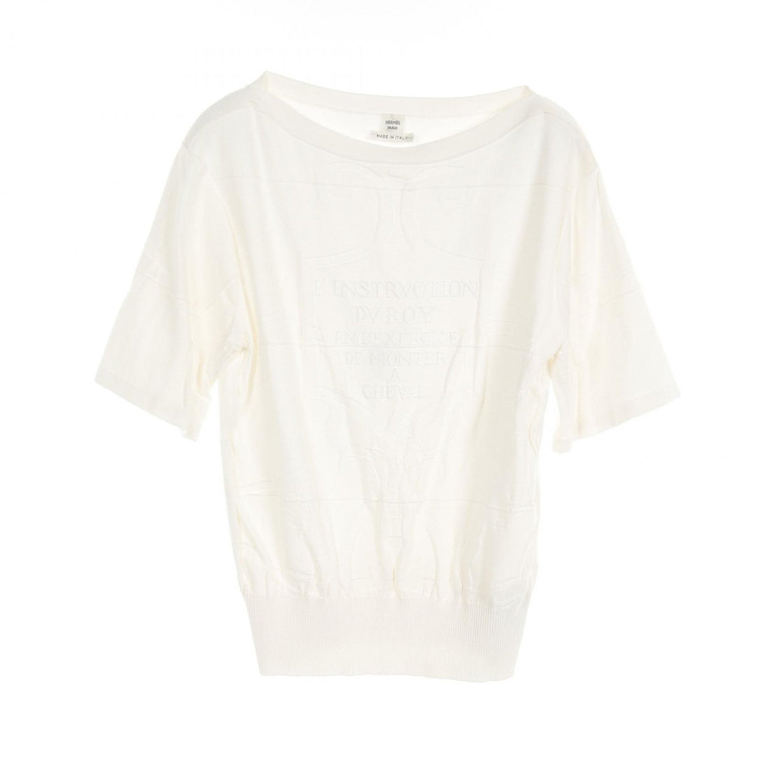 Hermes Silk Knit Top White