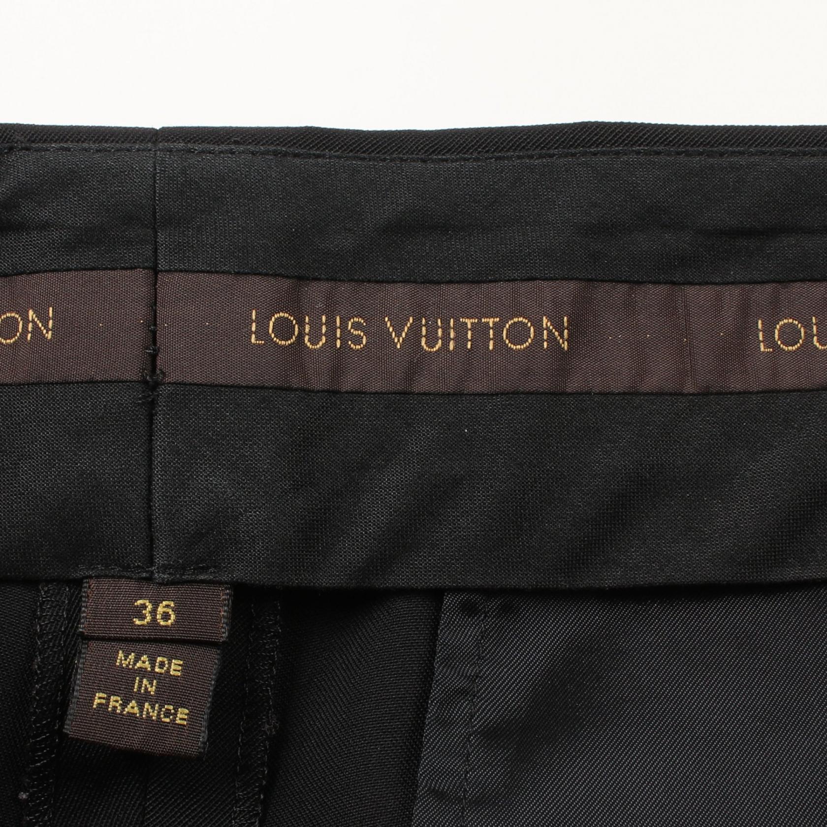 Louis Vuitton Wool Pants Black Used