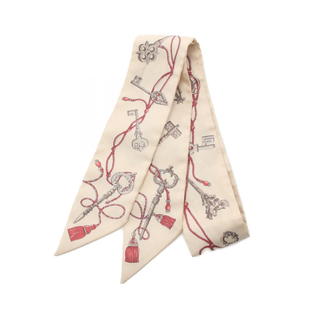 Hermes Silk Twilly Les Cles a Pois Scarf