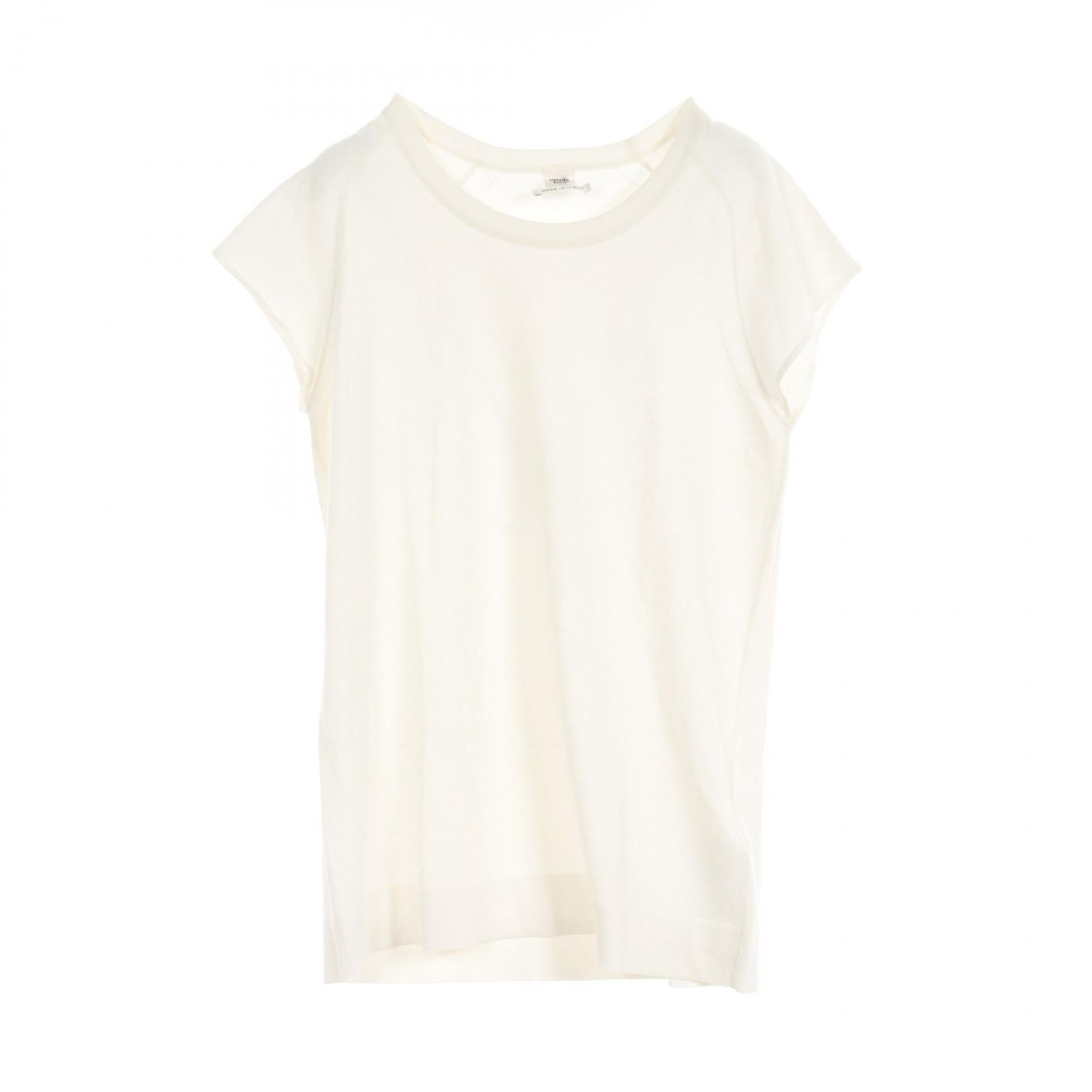 Hermes Silk Cotton Top Ivory