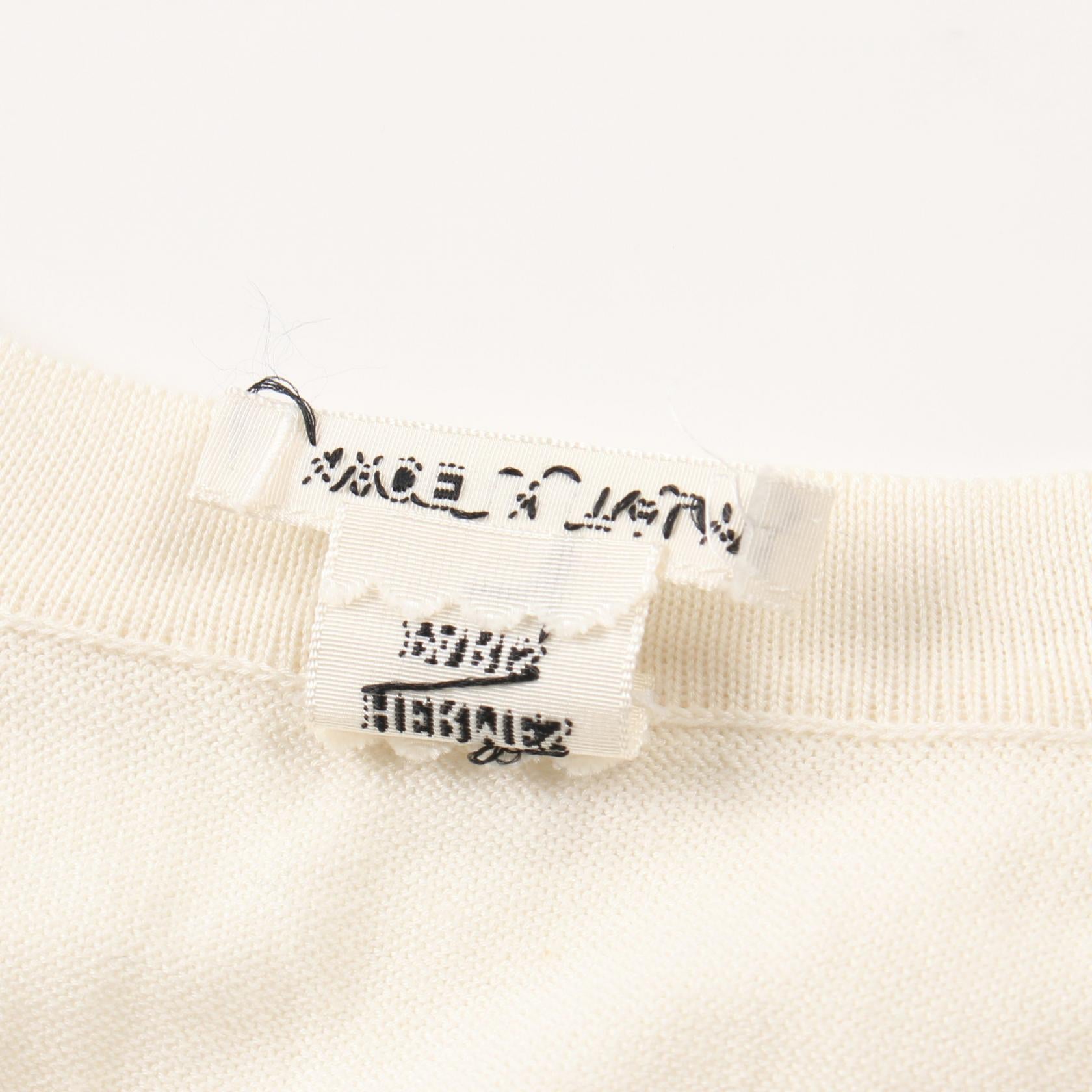 Hermes Silk Cotton Top Ivory