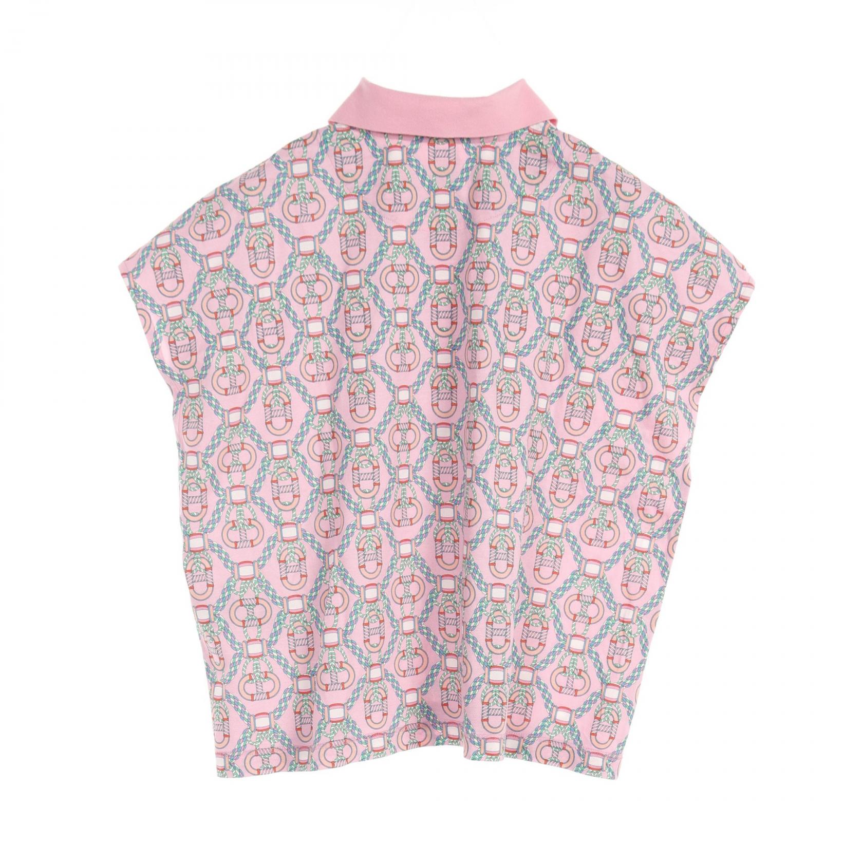 Hermes Canoe Cotton Polo Shirt Pink