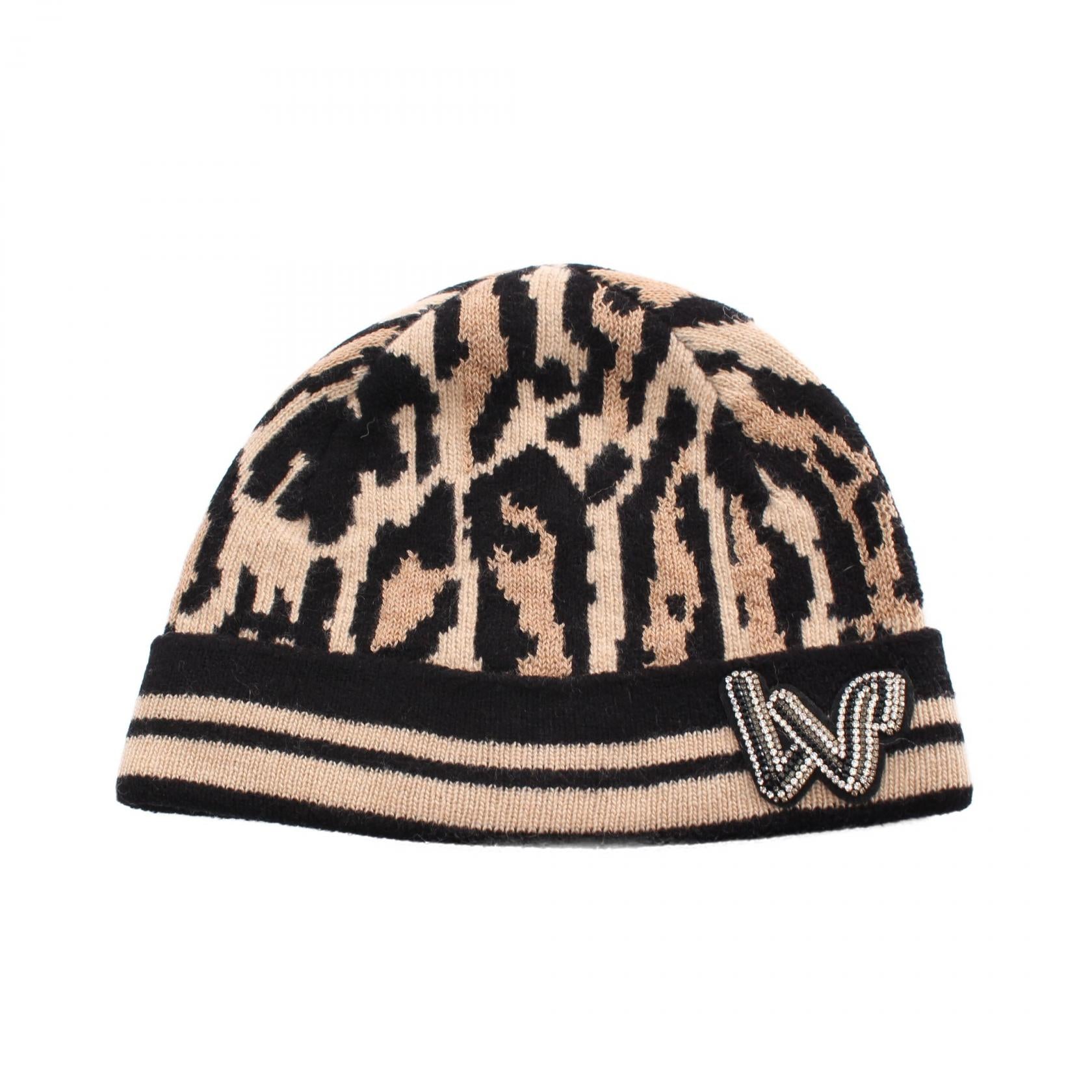 Louis Vuitton Leopard Wool Cashmere Knit Cap M75875