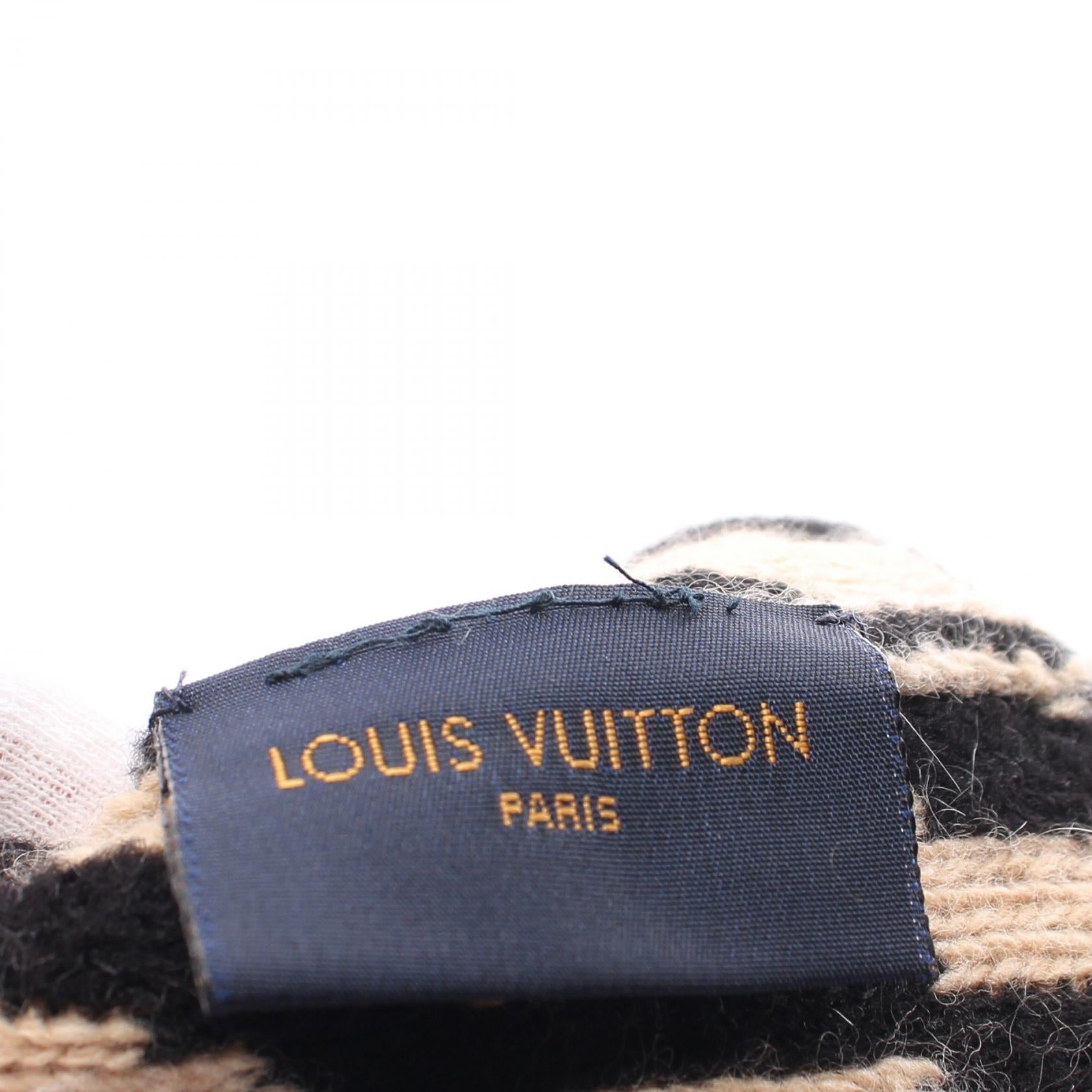 Louis Vuitton Leopard Wool Cashmere Knit Cap M75875