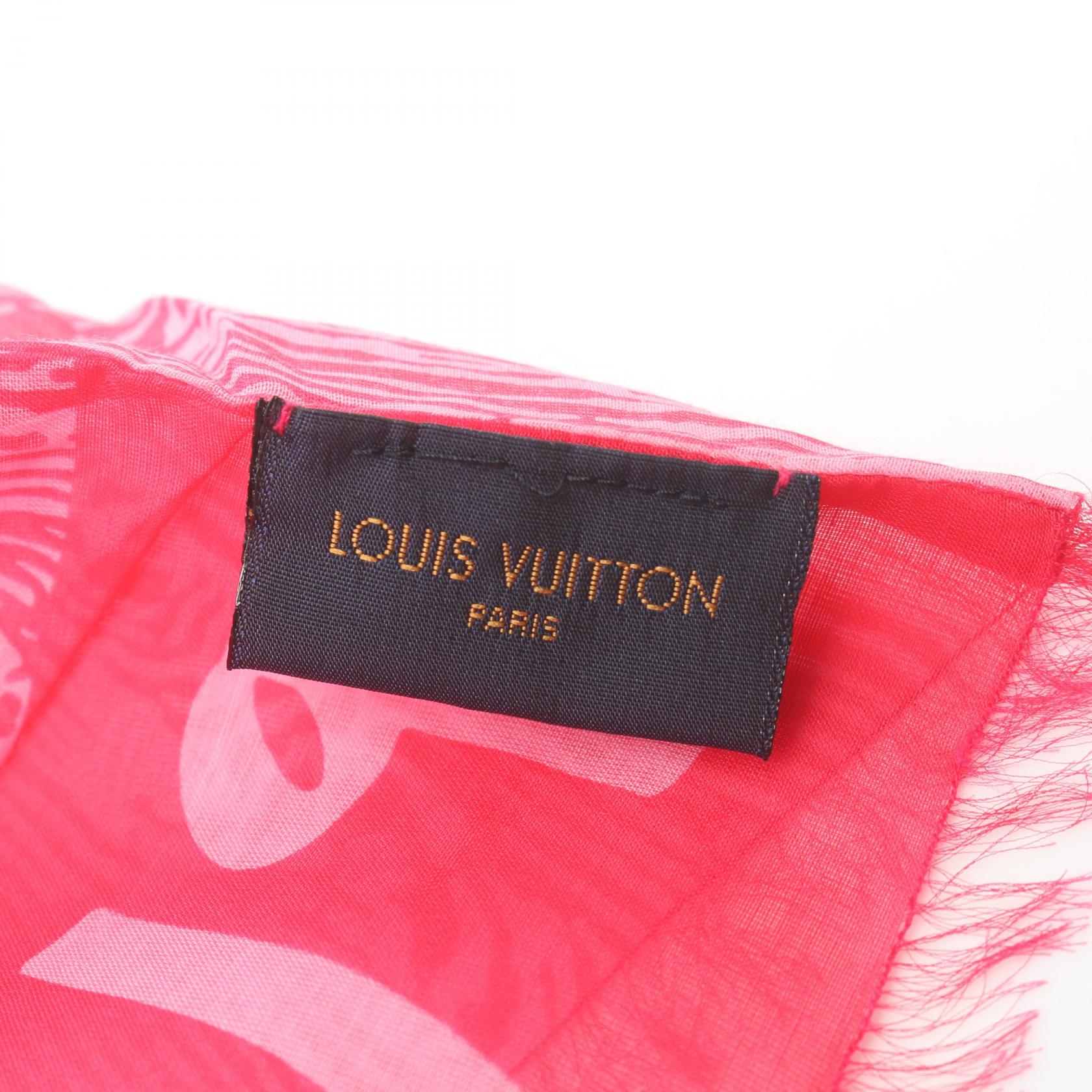 Louis Vuitton Silk Wood Stole Scarf M76062