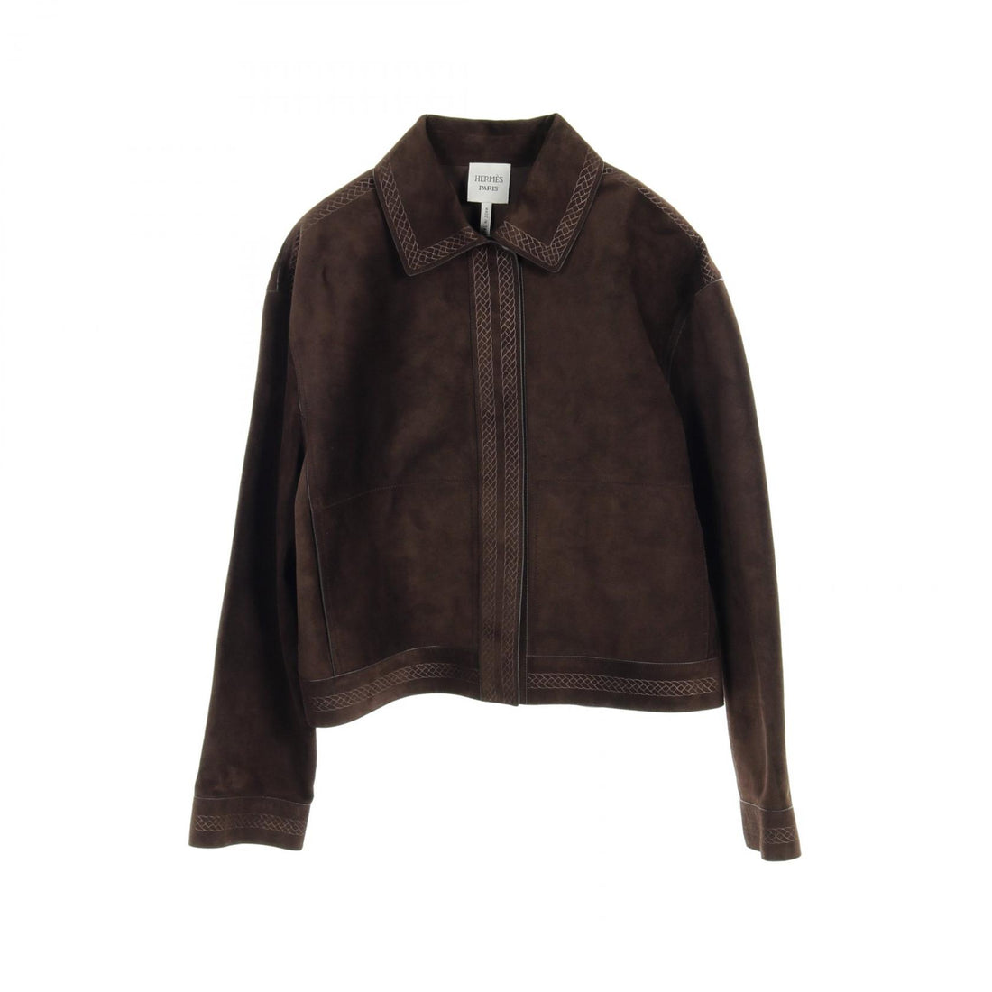 Hermes Suede Outerwear Brown for Women