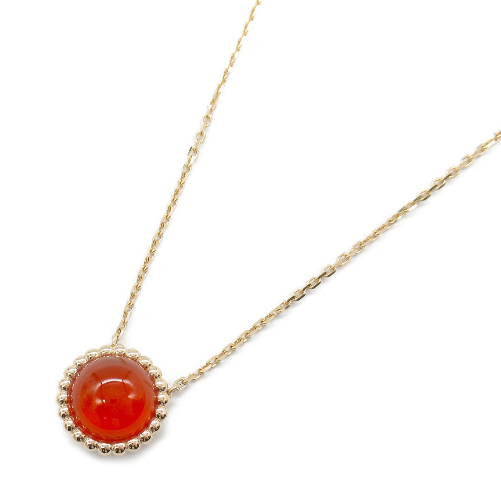 Van Cleef & Arpels Carnelian K18PG Pendant Necklace