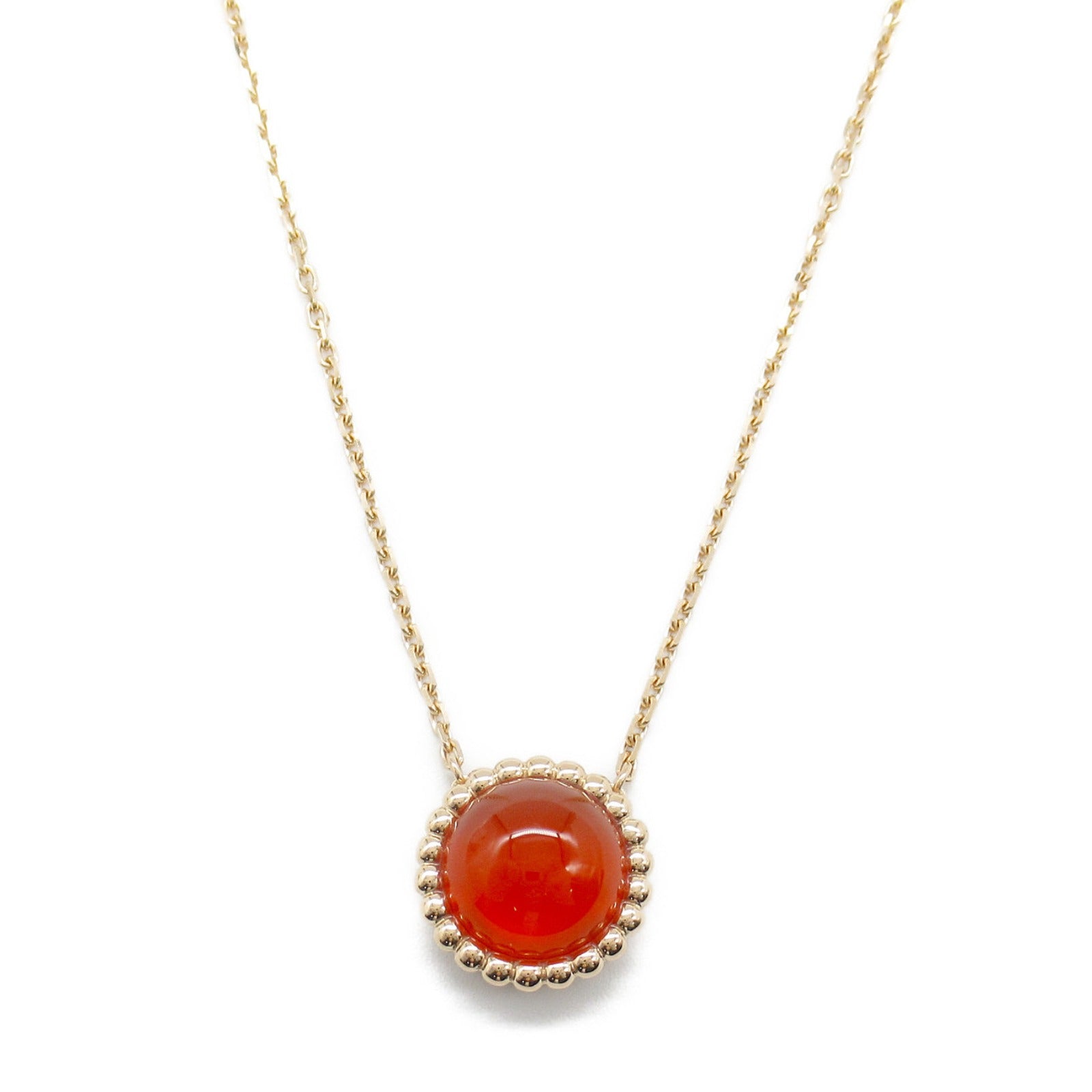 Van Cleef & Arpels Carnelian K18PG Pendant Necklace