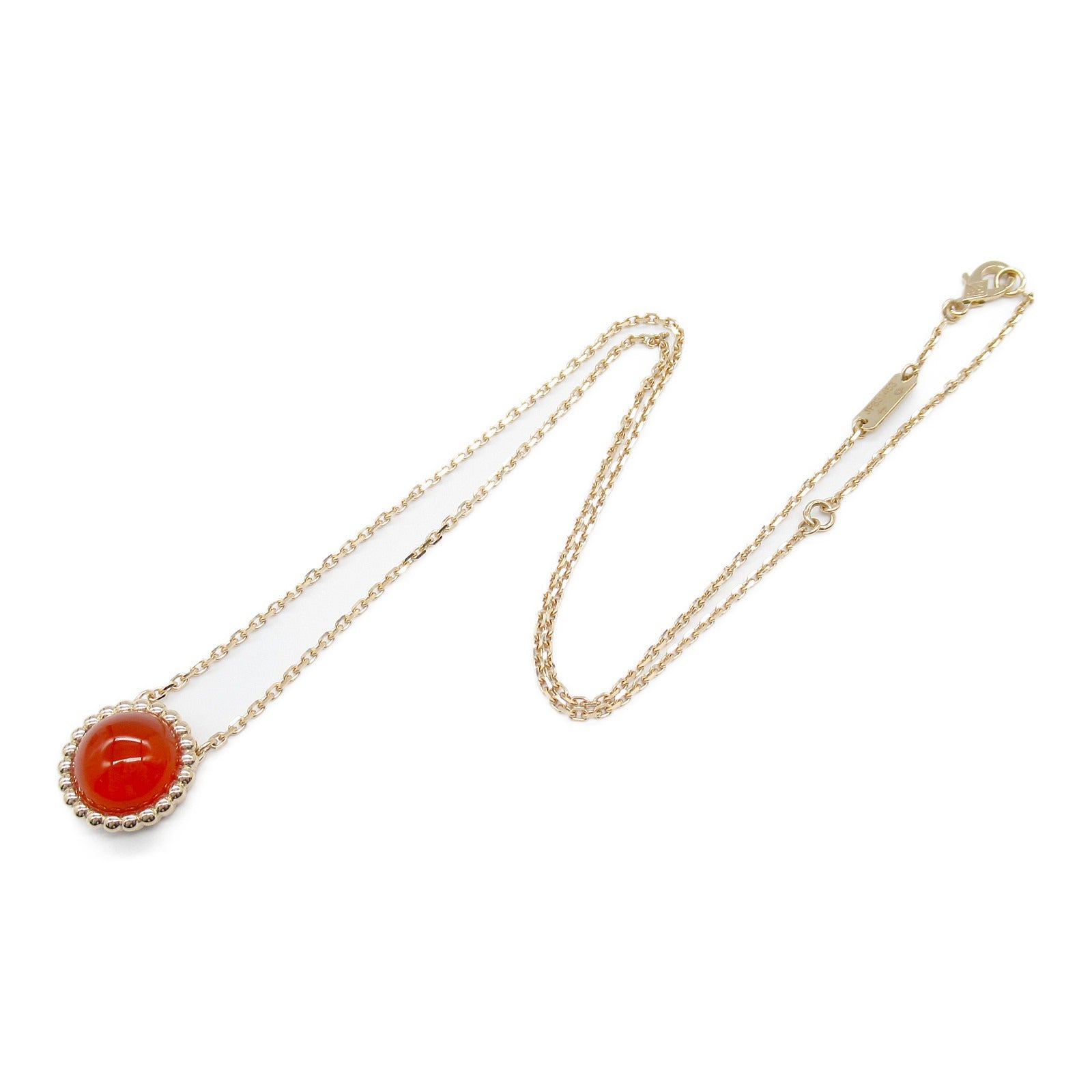 Van Cleef & Arpels Carnelian K18PG Pendant Necklace