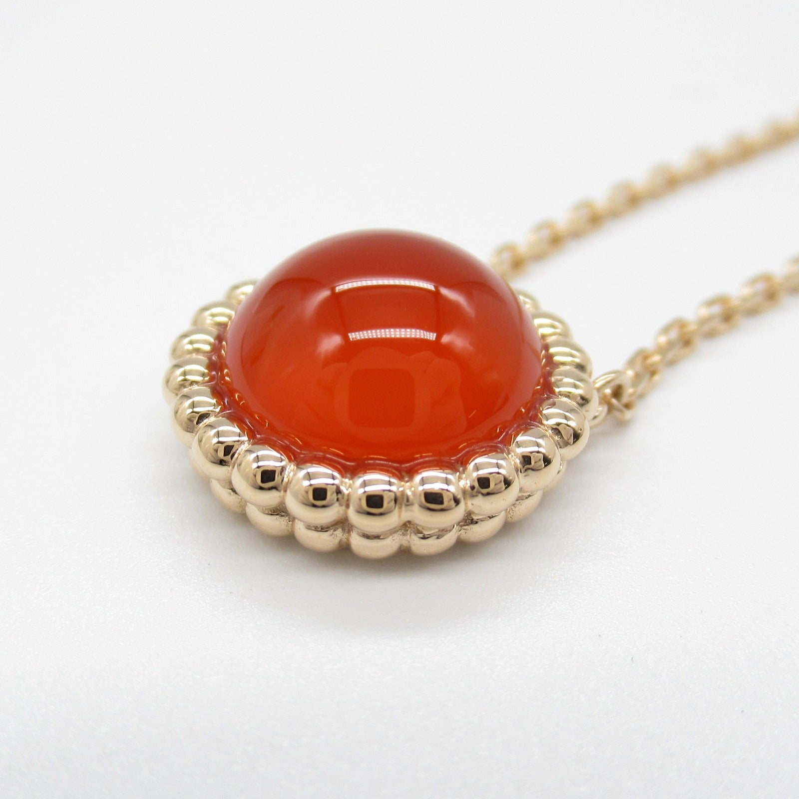 Van Cleef & Arpels Carnelian K18PG Pendant Necklace