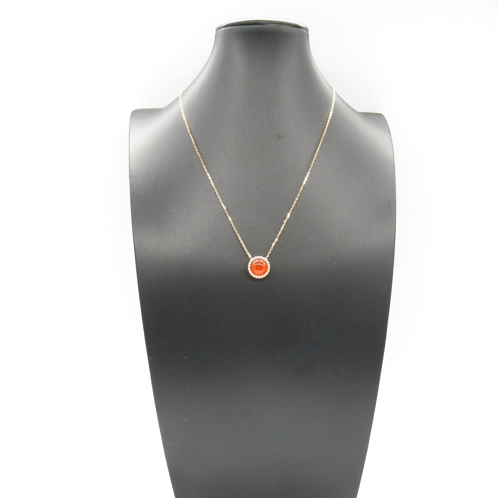 Van Cleef & Arpels Carnelian K18PG Pendant Necklace