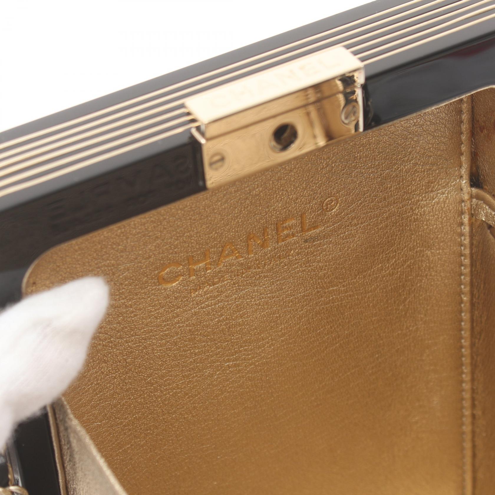 Chanel Casino Card Minaudiere Bag Metal Crossbody Bag in Very Good Condition