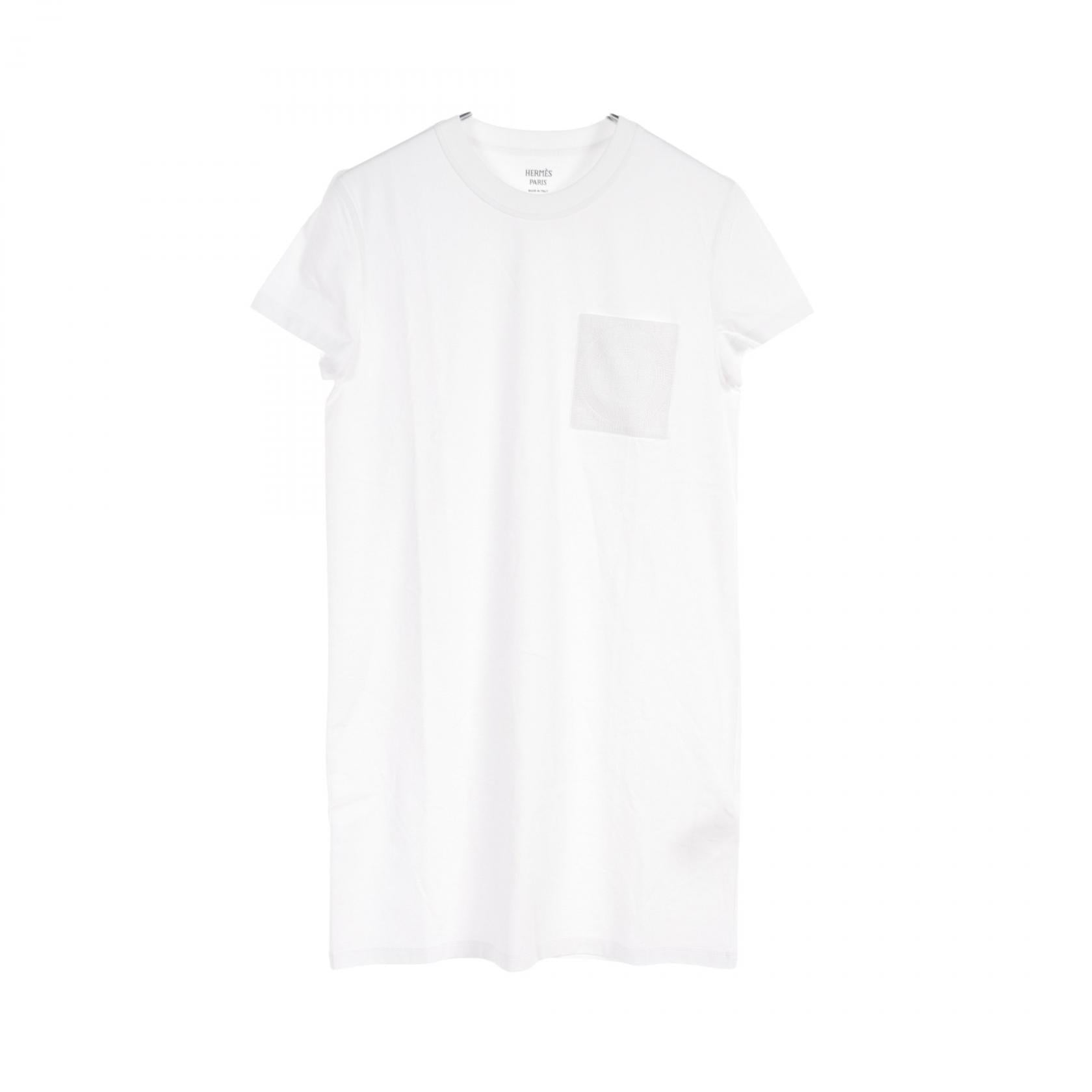 Hermes Cotton T-Shirt Dress White