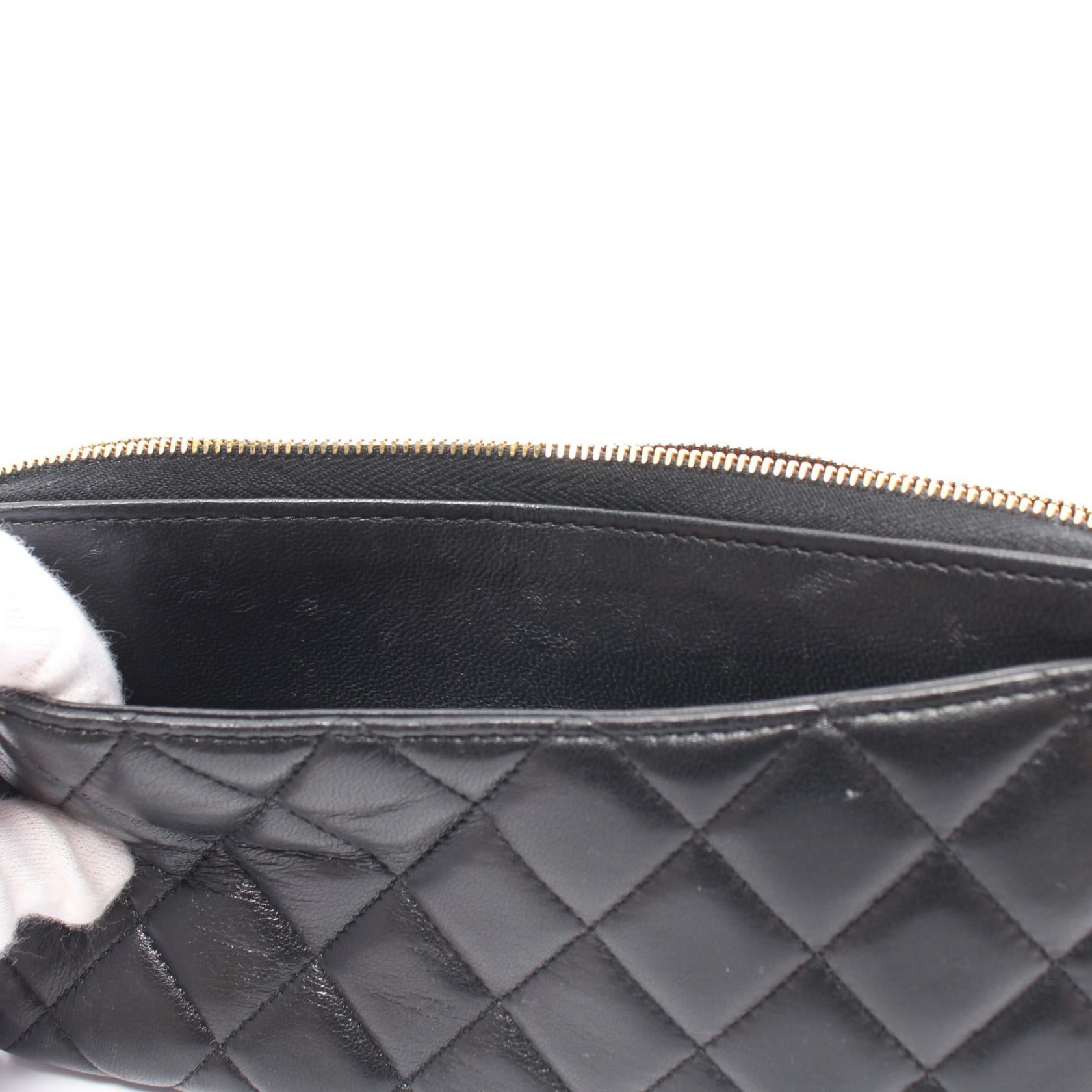 Chanel Matelasse Lambskin Long Wallet Black