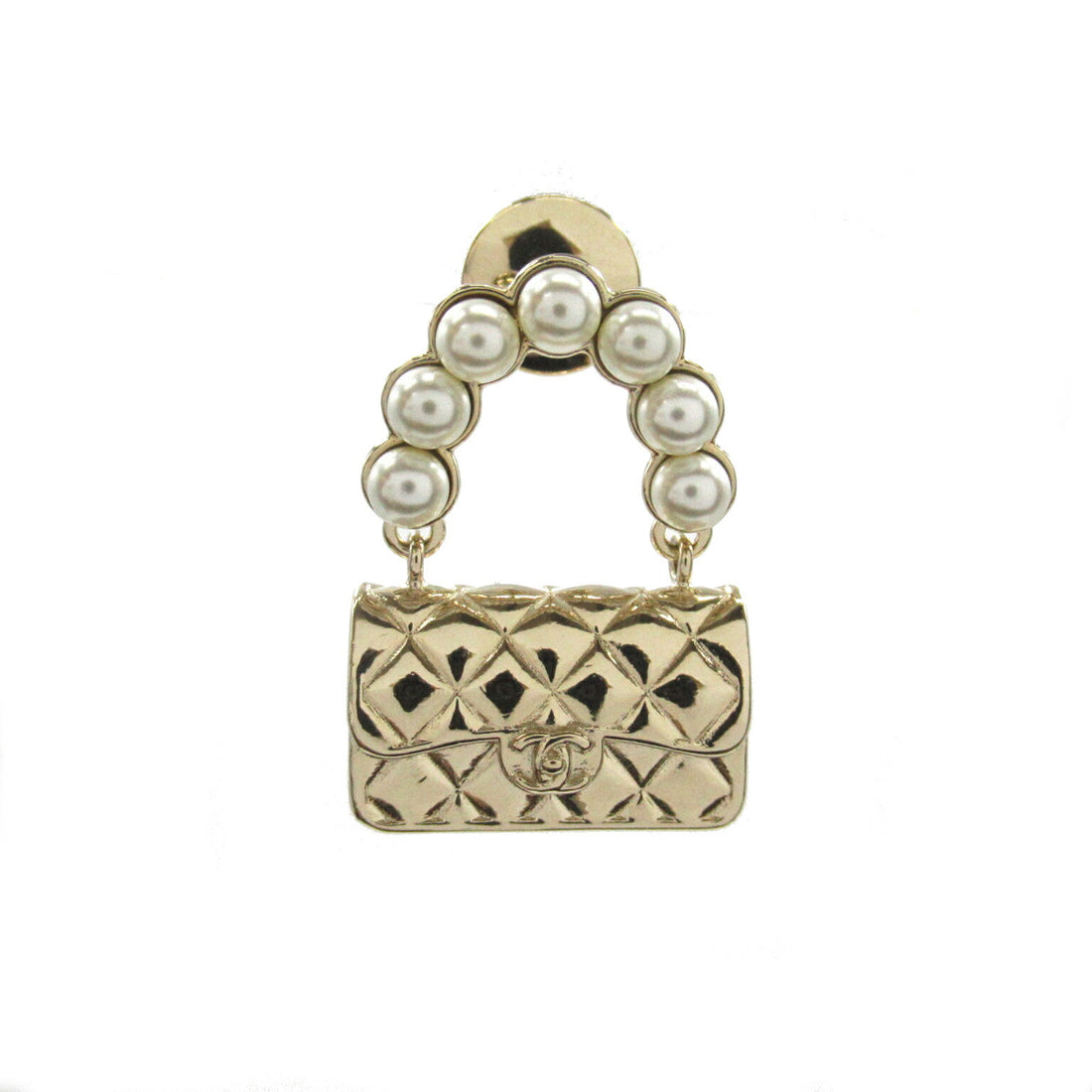 Chanel Matelasse Pin Brooch Gold B21S