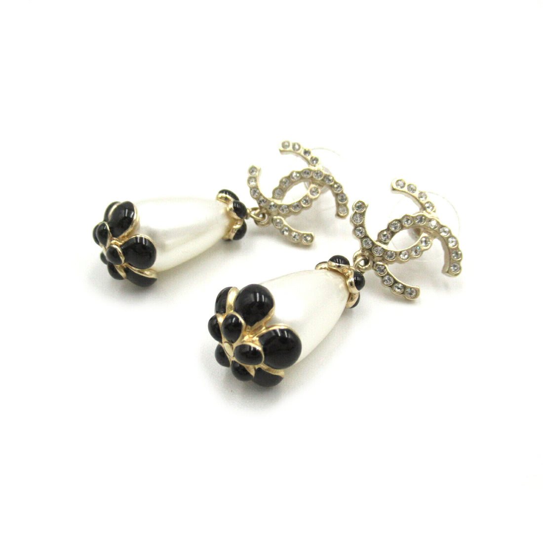 Chanel Pearl Earrings Gold Plated Jewelry