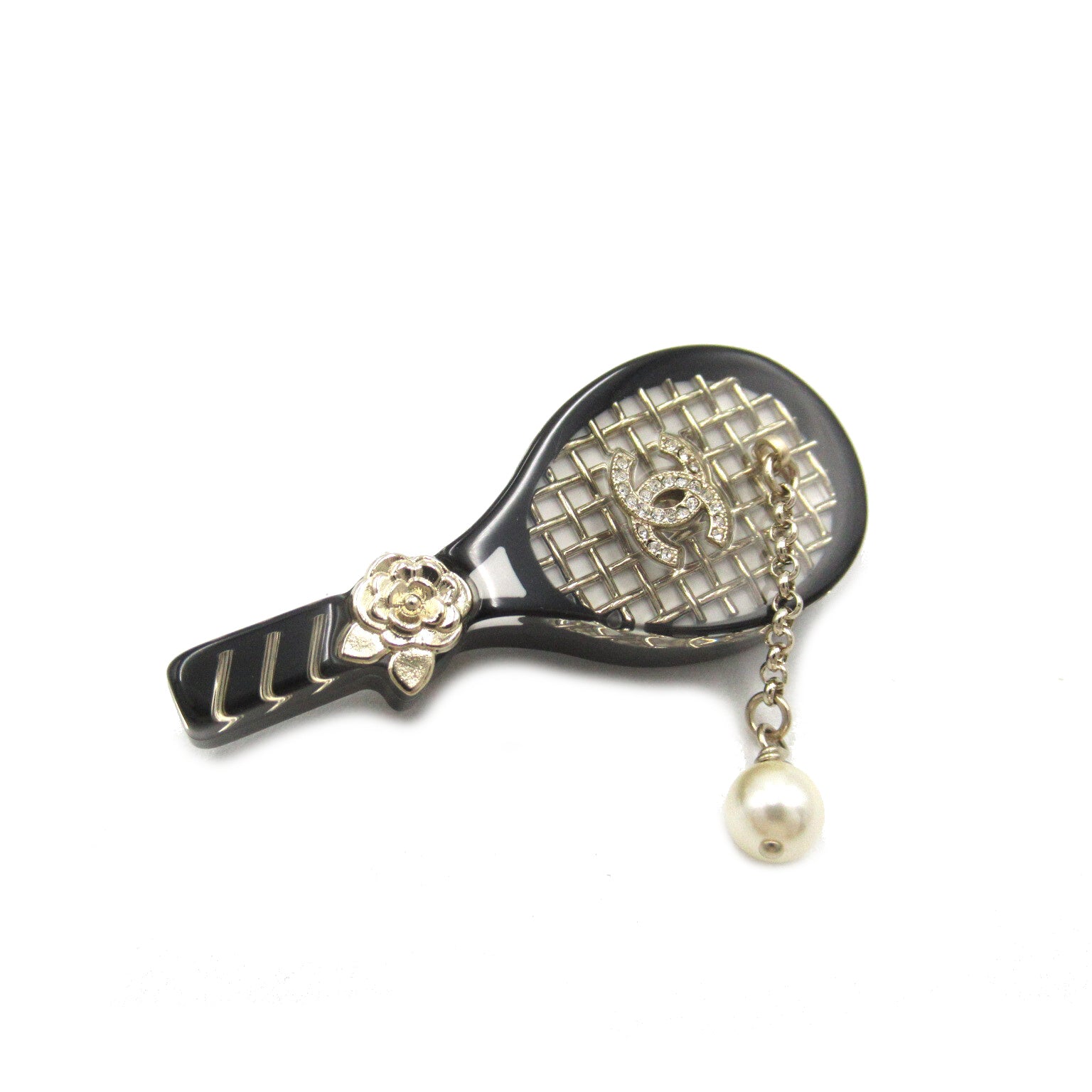 Chanel Tennis Racket Brooch  Plastic Brooch in Great Condition