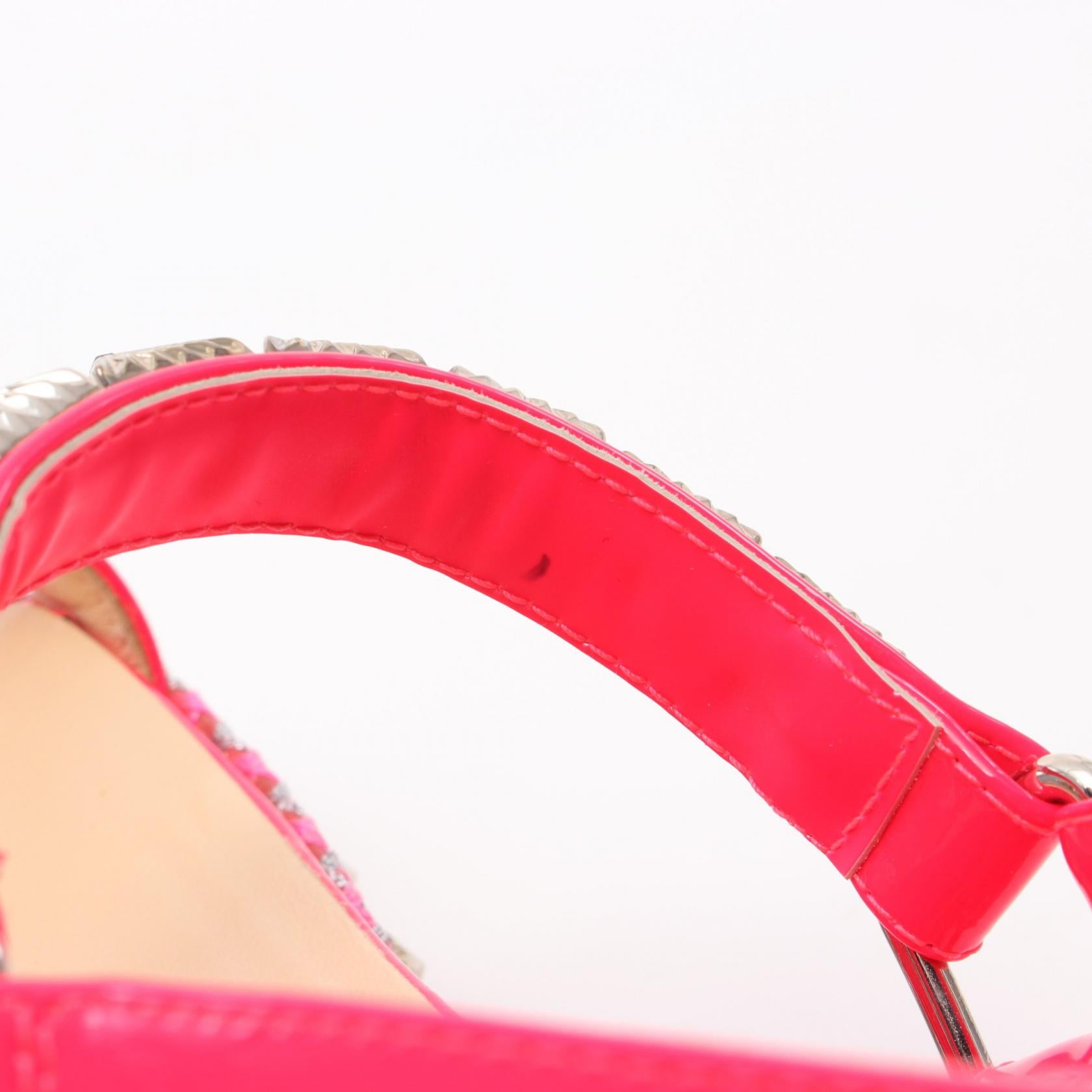 Christian Louboutin Patent Leather Studded Sandals