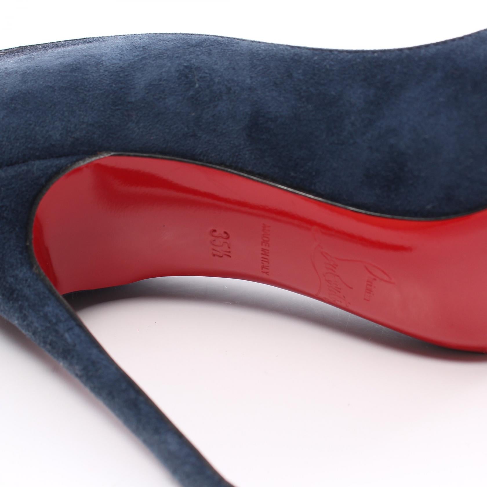 Christian Louboutin Suede Pumps Navy