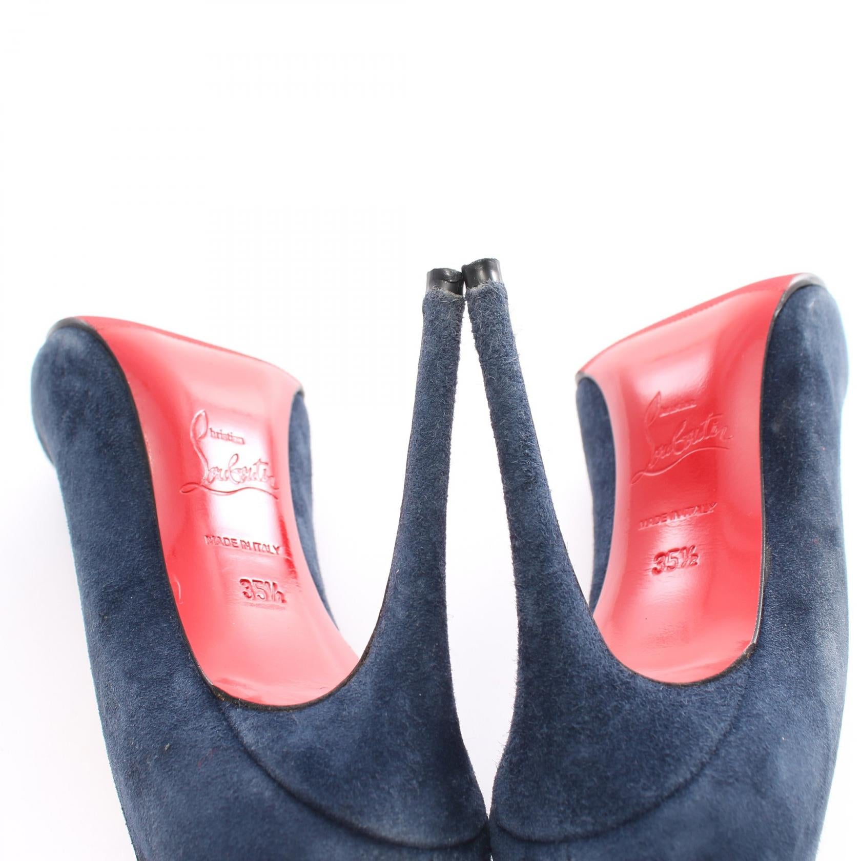 Christian Louboutin Suede Pumps Navy