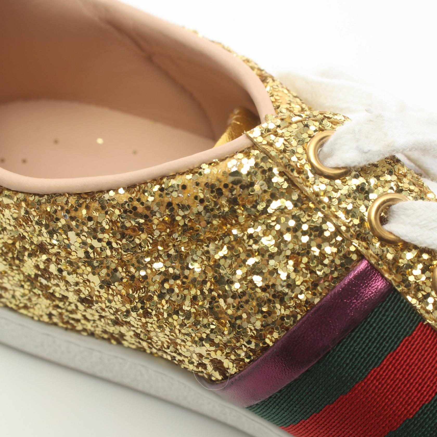 Gucci Glitter Canvas Sneakers