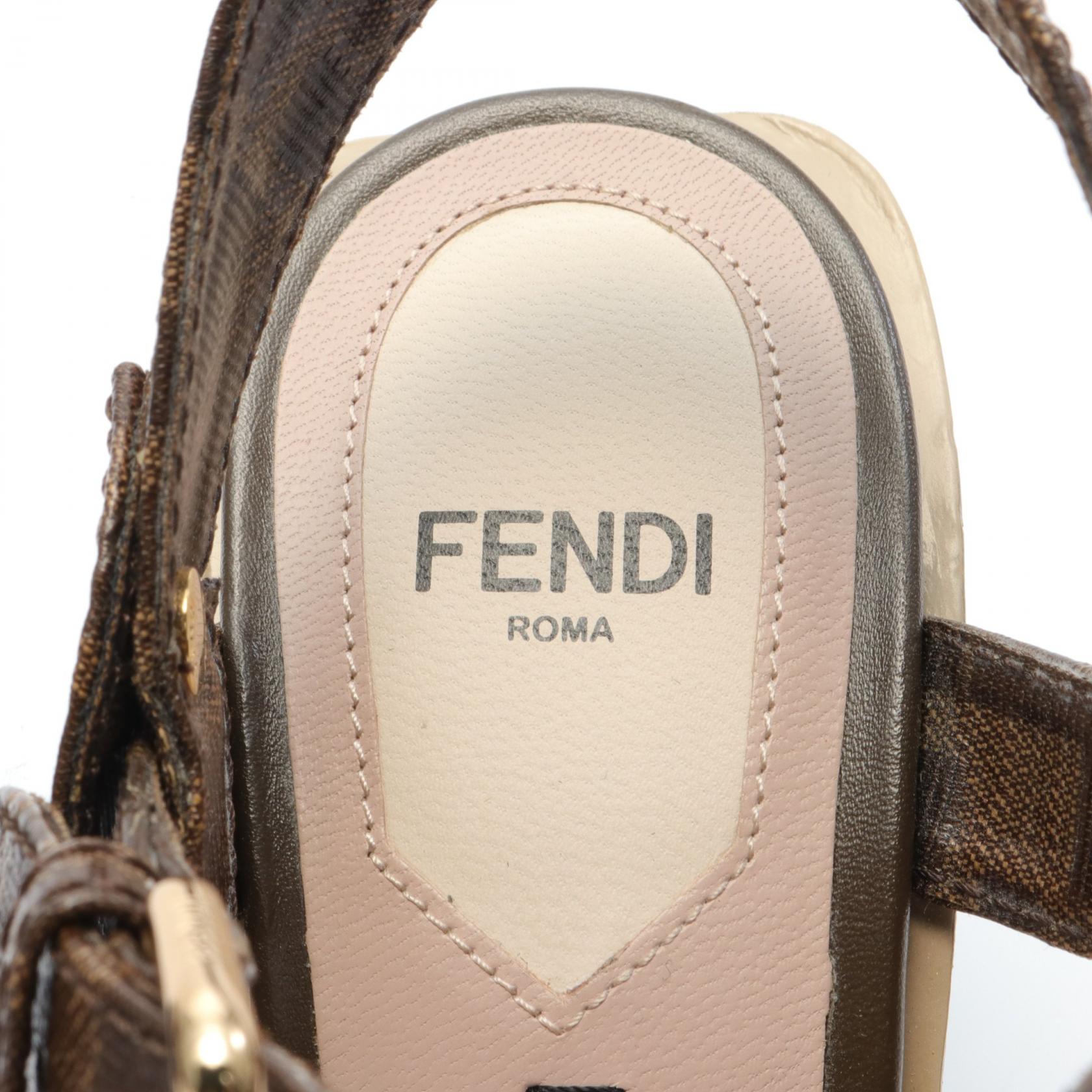 Fendi Zucca Sandals PVC Canvas