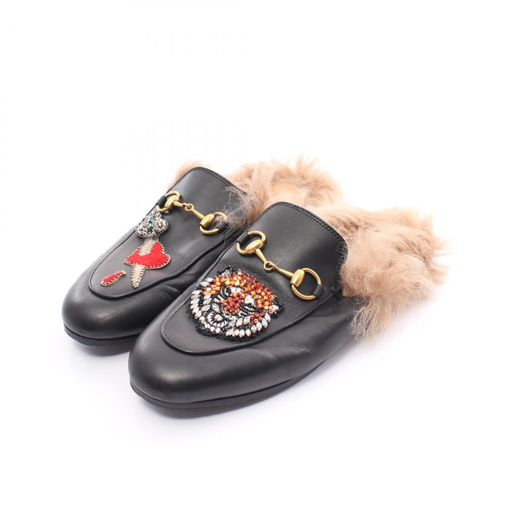 Gucci Princetown Horsebit Leather Sandals