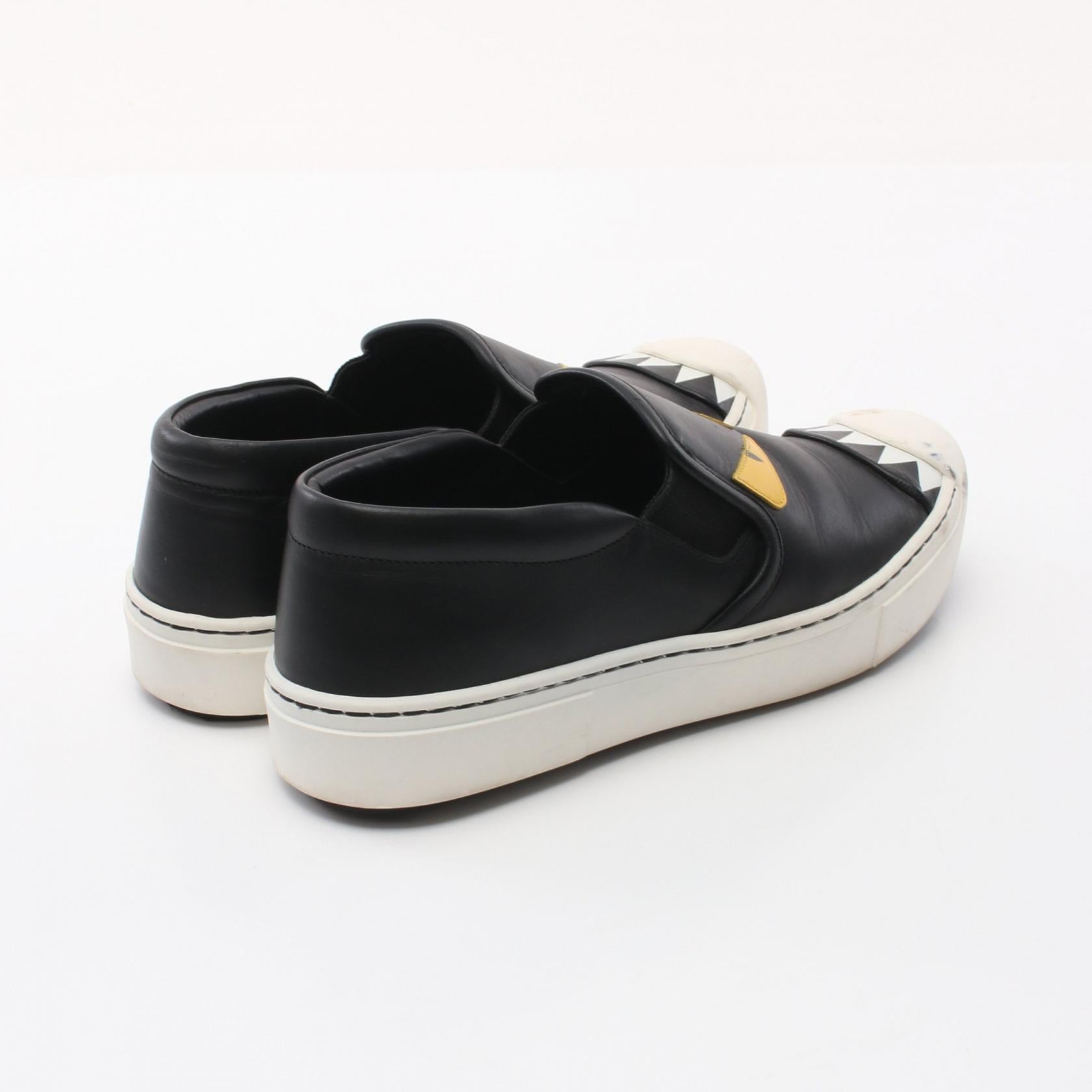 Fendi Leather BAG BUG Monster Slip-On Shoes