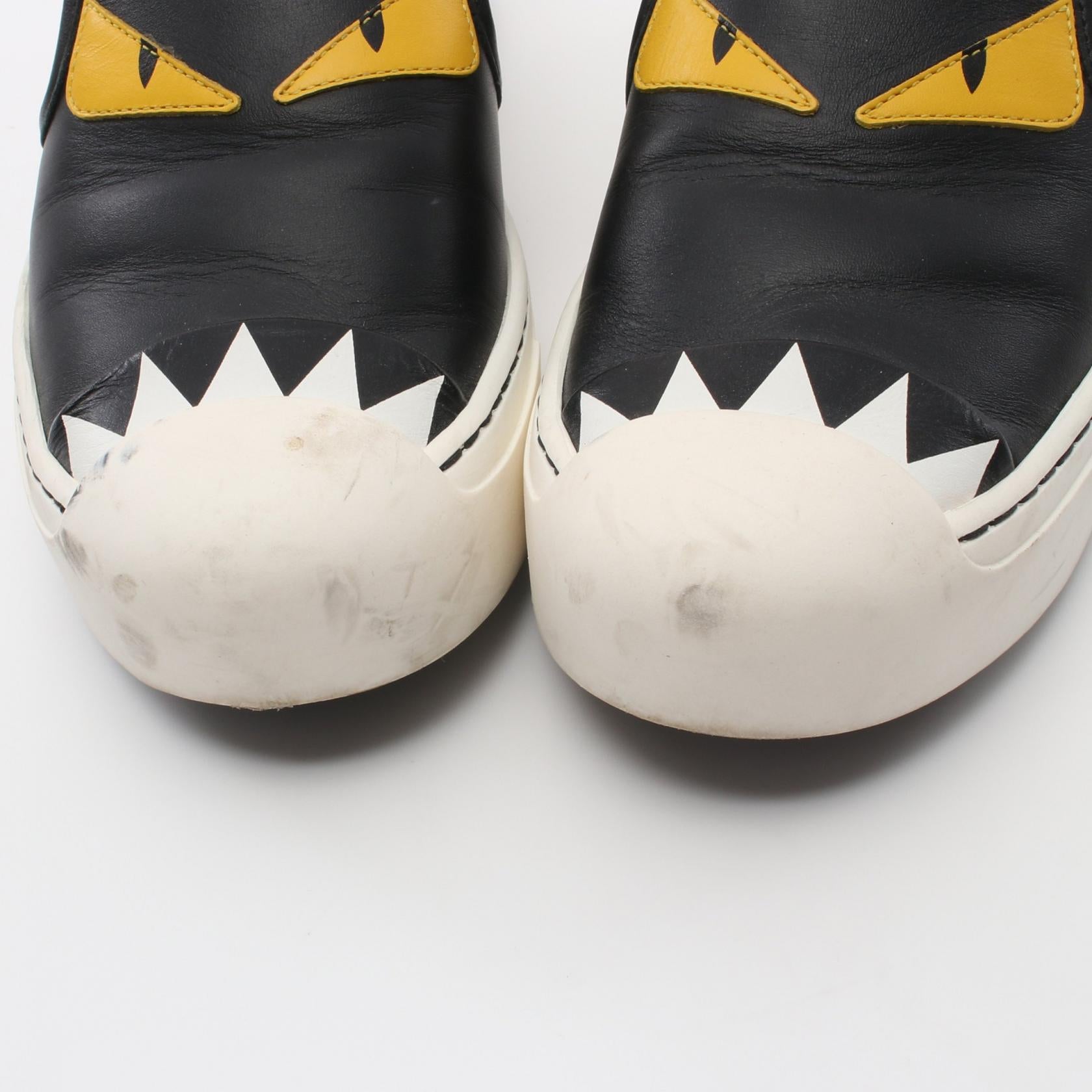 Fendi Leather BAG BUG Monster Slip-On Shoes