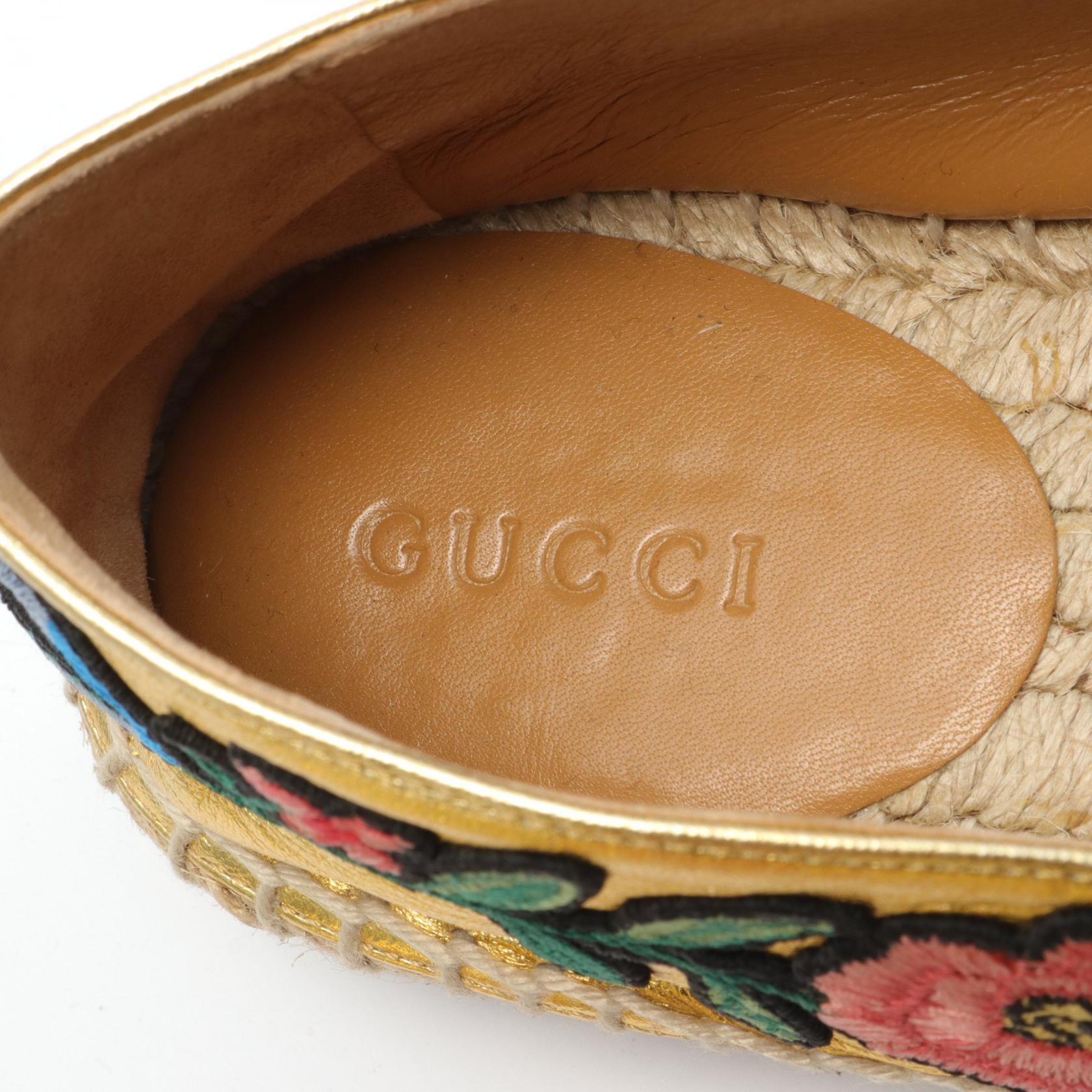 Gucci Leather Slip-On Shoes for Women