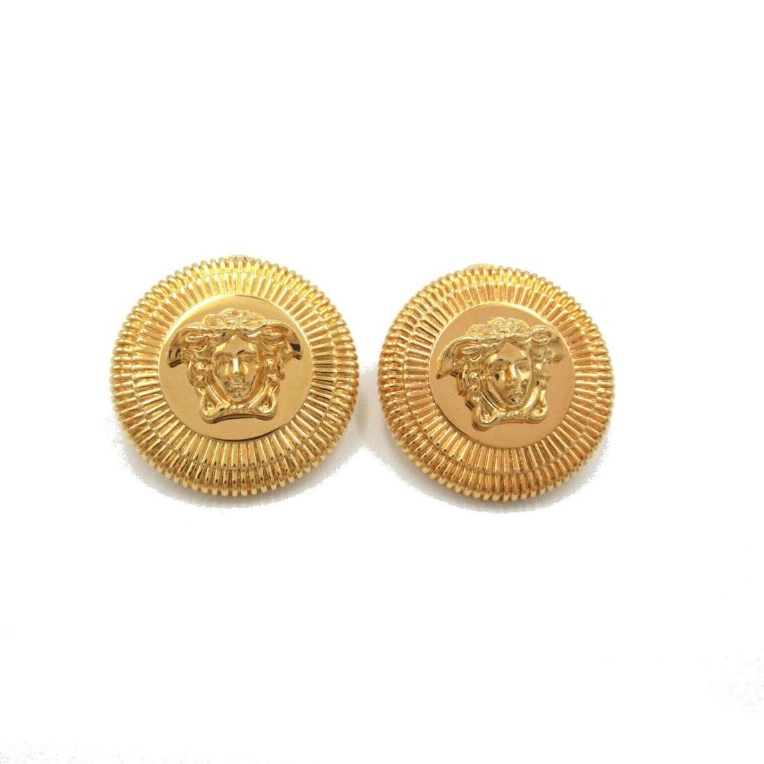 Versace Medusa Earrings Gold Plated Jewelry