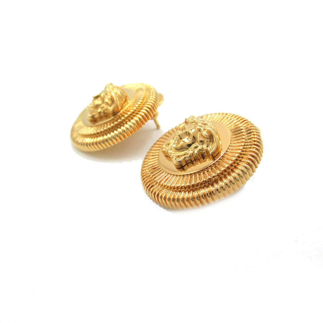 Versace Medusa Earrings Gold Plated Jewelry