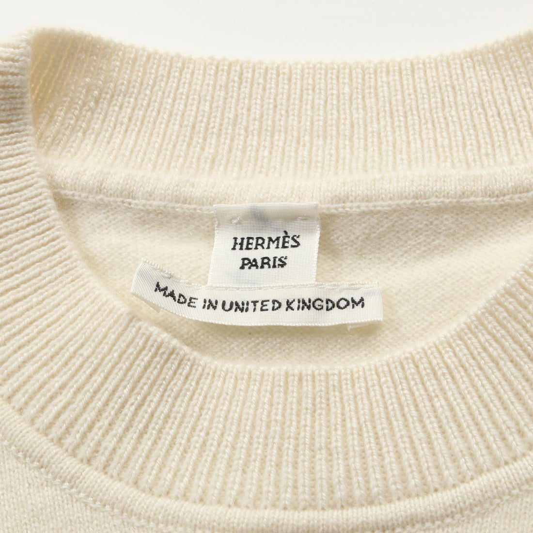 Hermes Cashmere Knit Top Ivory